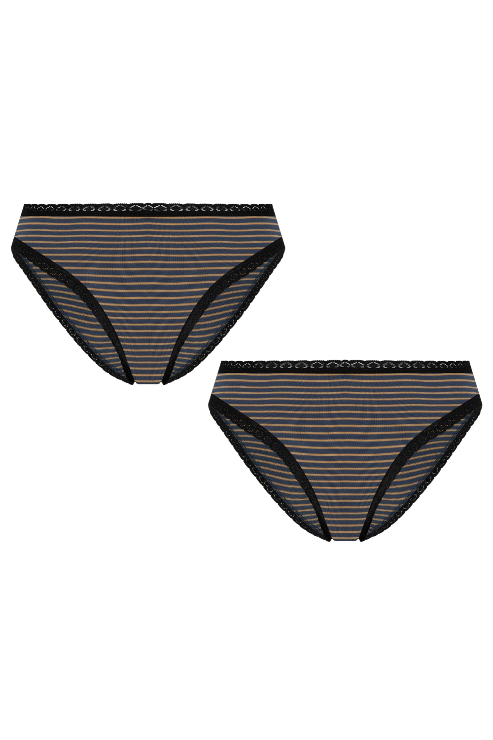 Albero Natur womens vegan Multipack 2x Briefs Indigo/Ginger