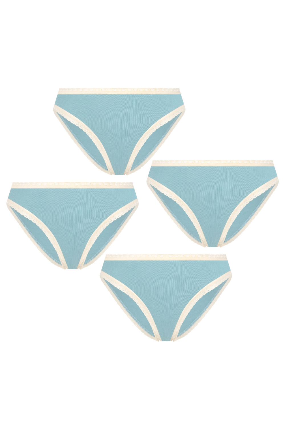 Albero Natur womens vegan Multipack 4x Briefs Grey Blue