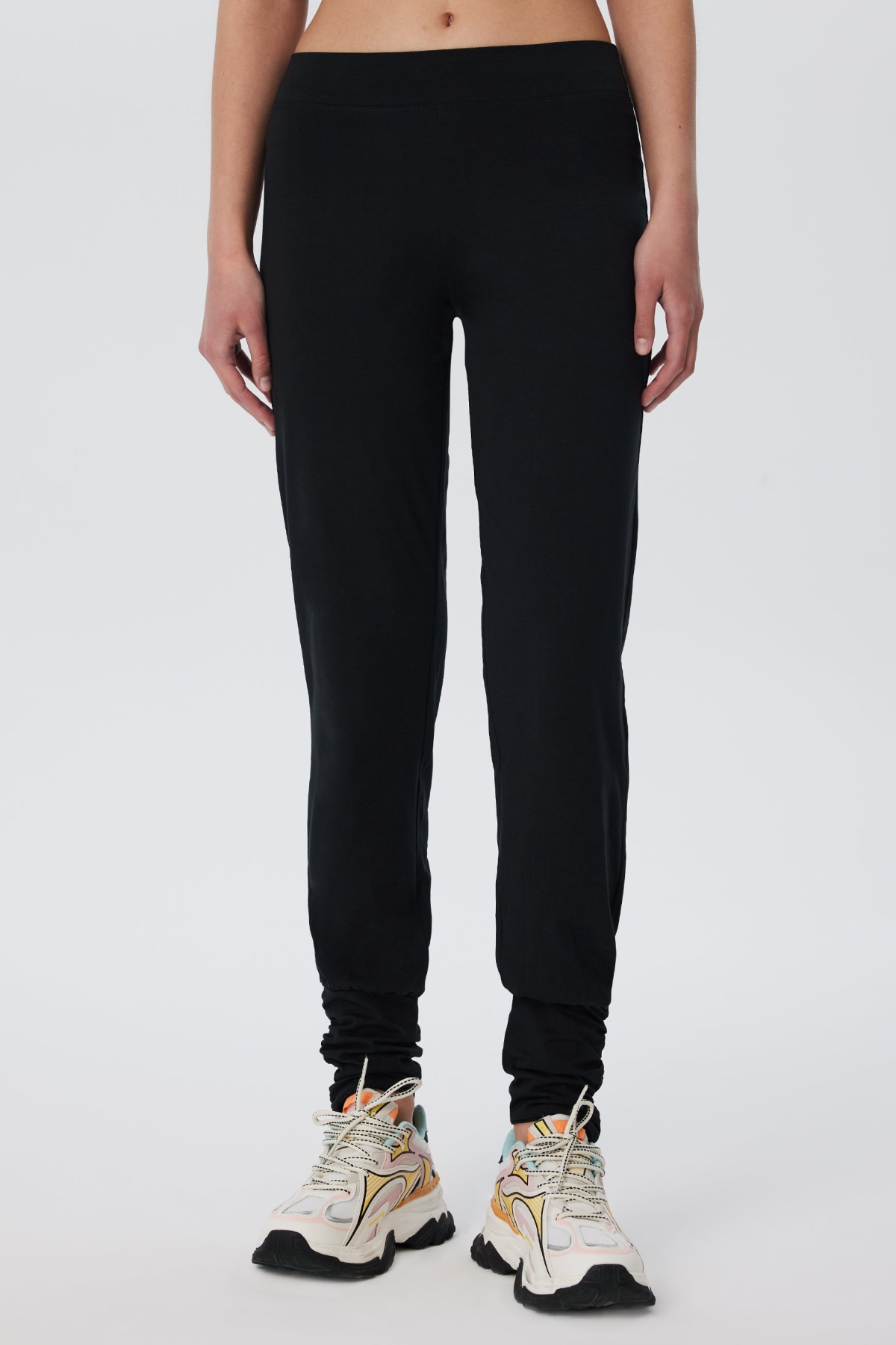 Leela Cotton womens vegan Yoga Pants Black