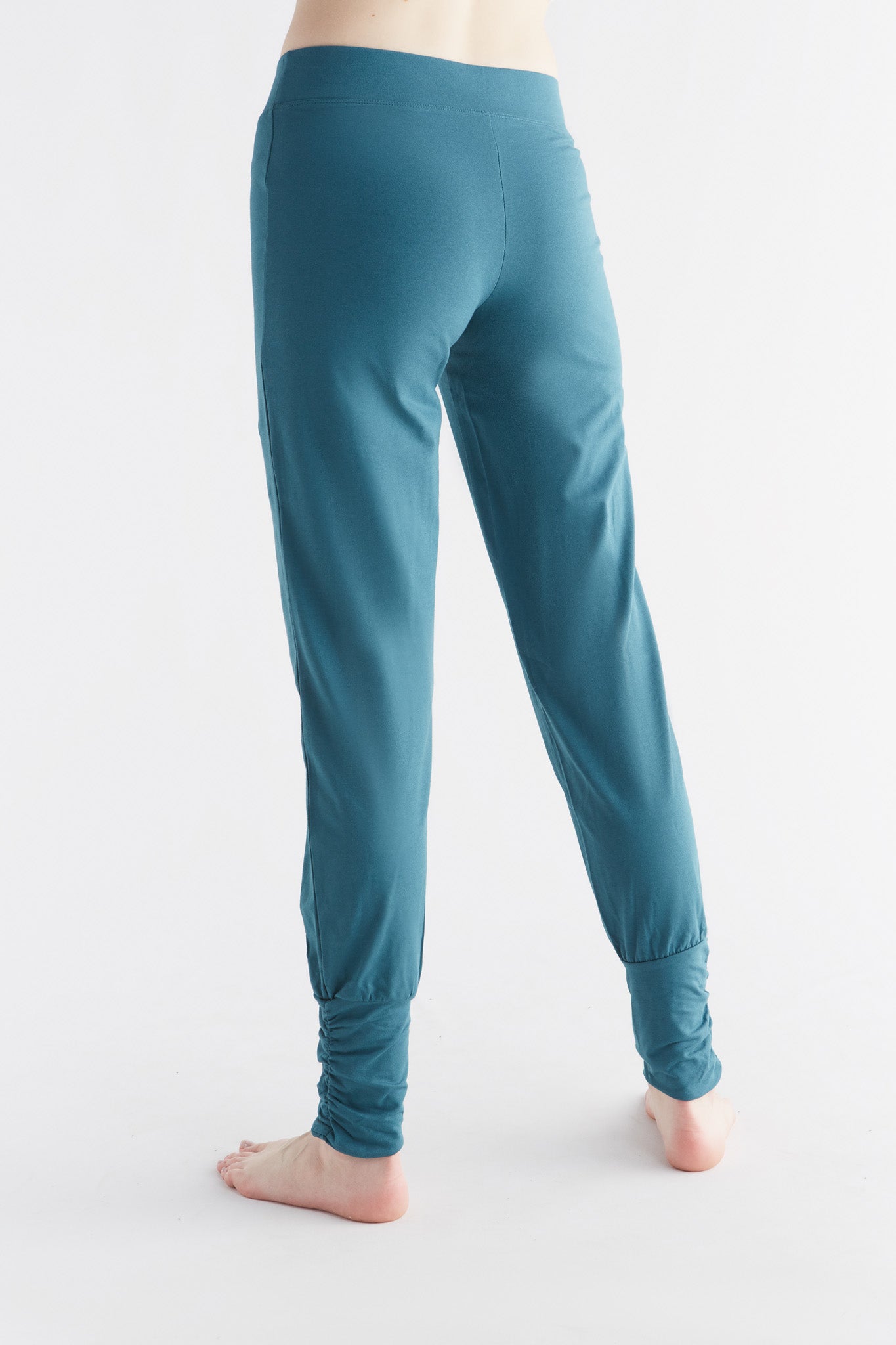 Leela Cotton womens vegan Yoga Pants Tanne Green