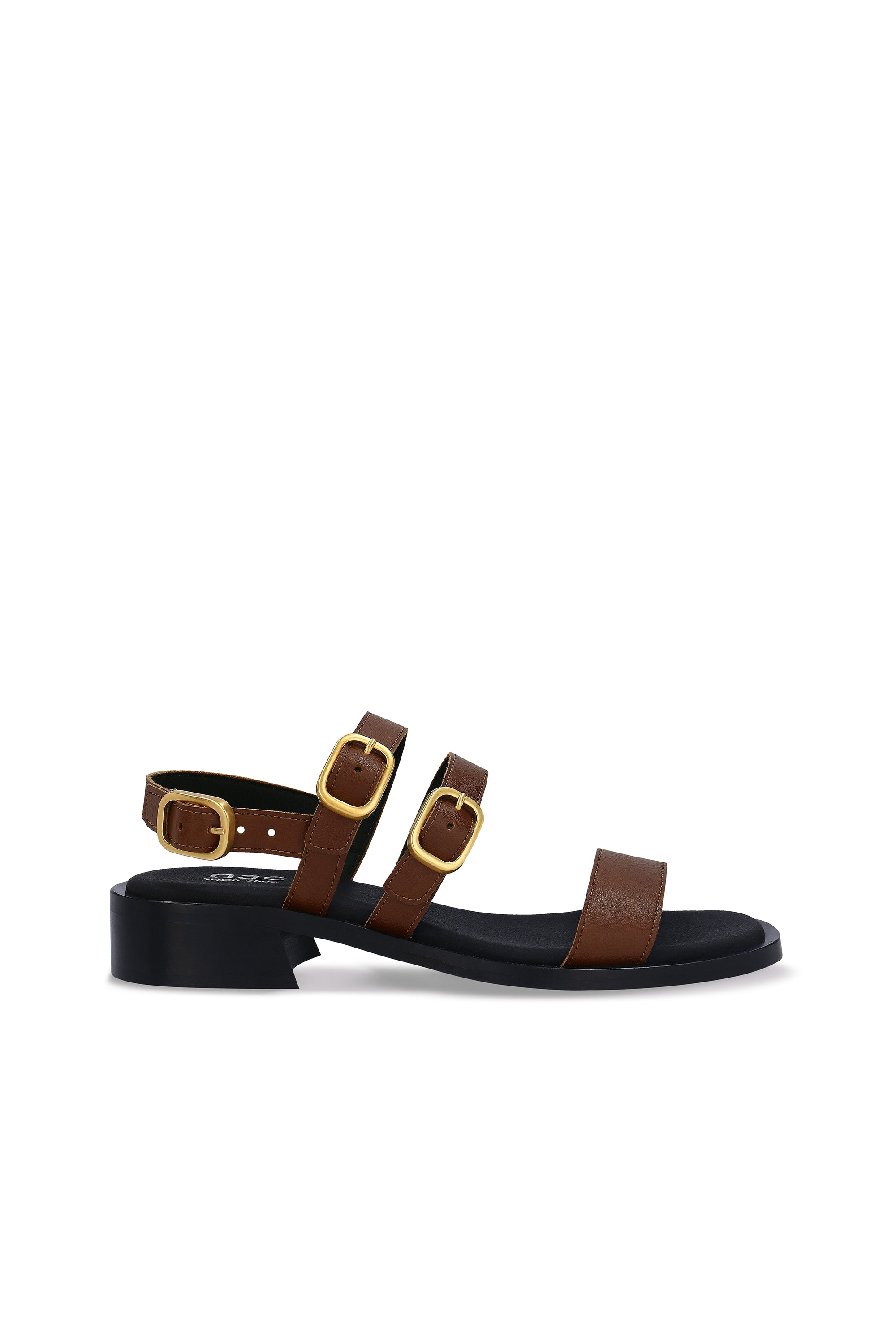 NAE Damen vegan Sandalen Vera Braun