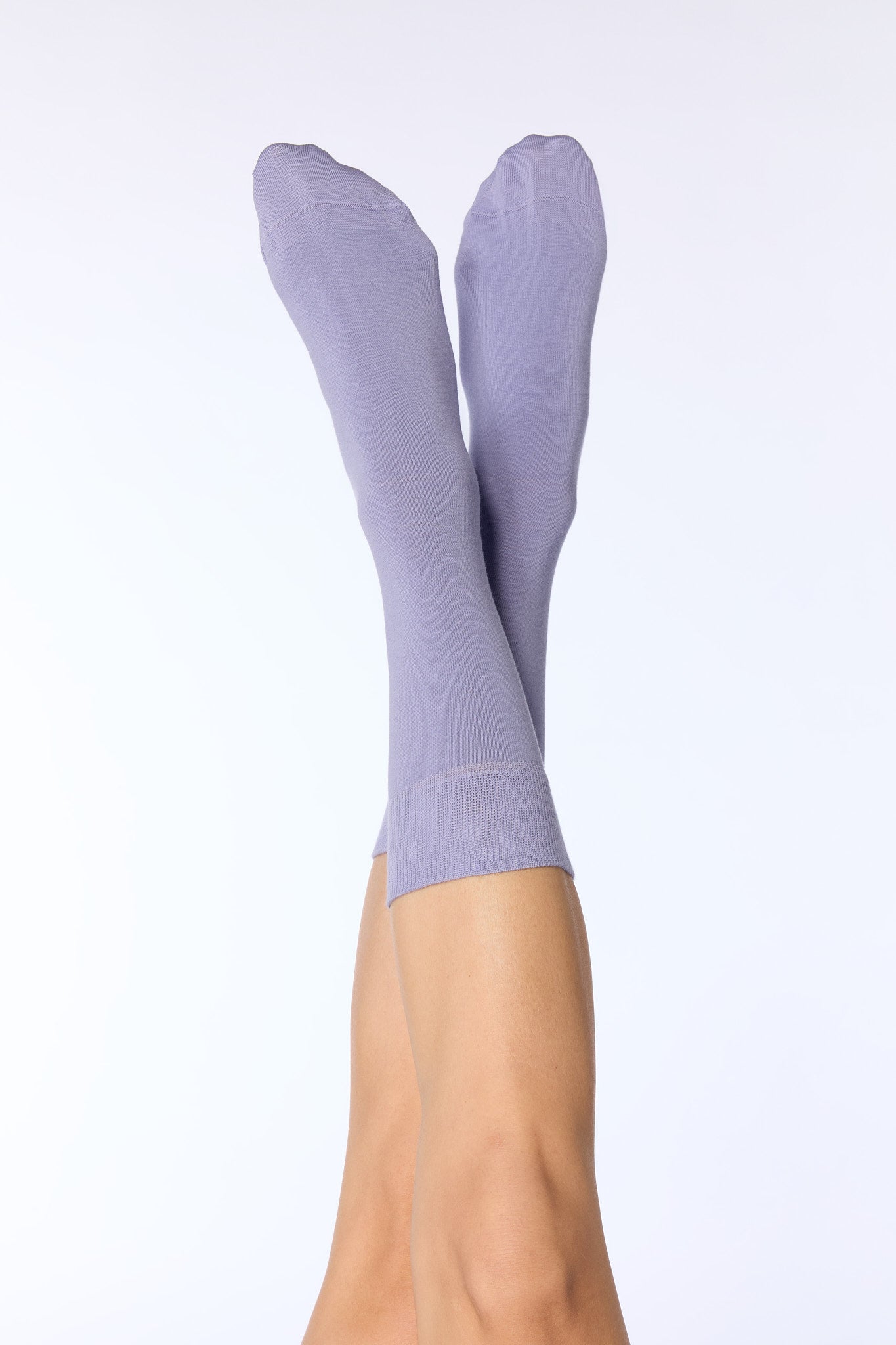 Albero Natur womens vegan Multipack 6x Socks With Longer Cuffs Lavender