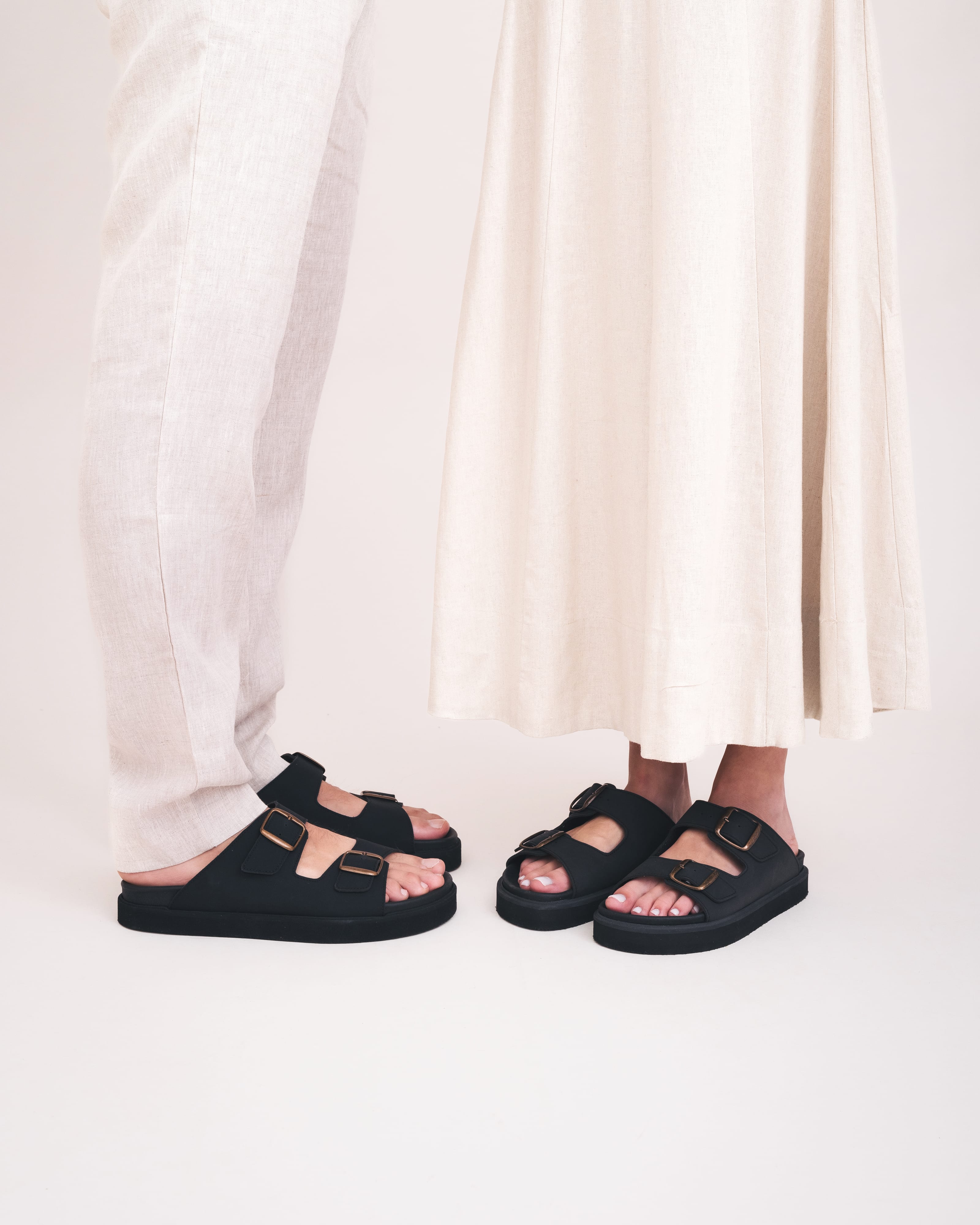 NAE men vegan Sandals Darku Black