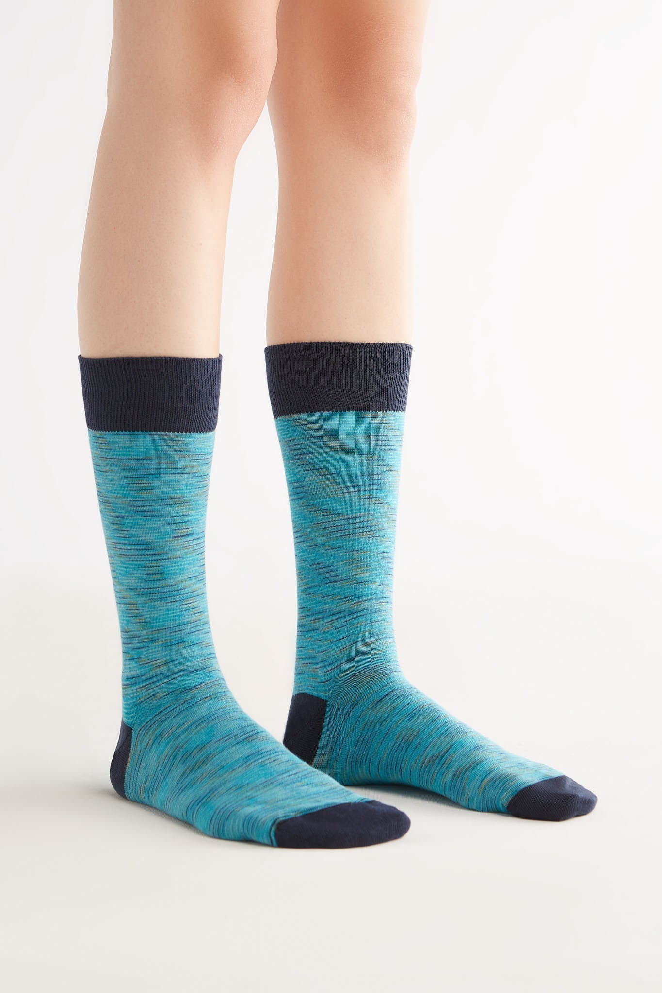 Albero Natur womens vegan Multipack 6x Socks With Longer Cuffs Space Turquoise