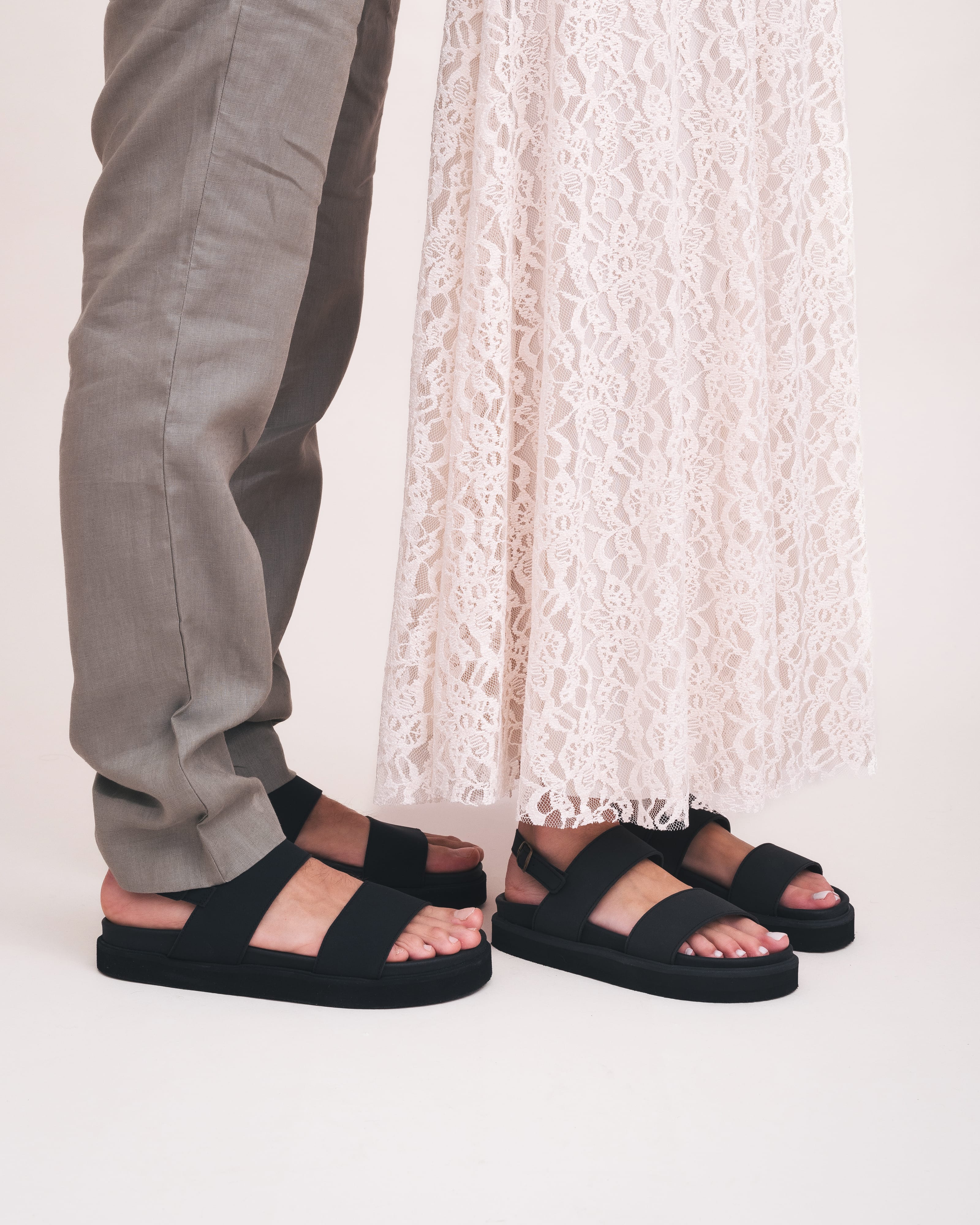 NAE men vegan Sandals Palau Black