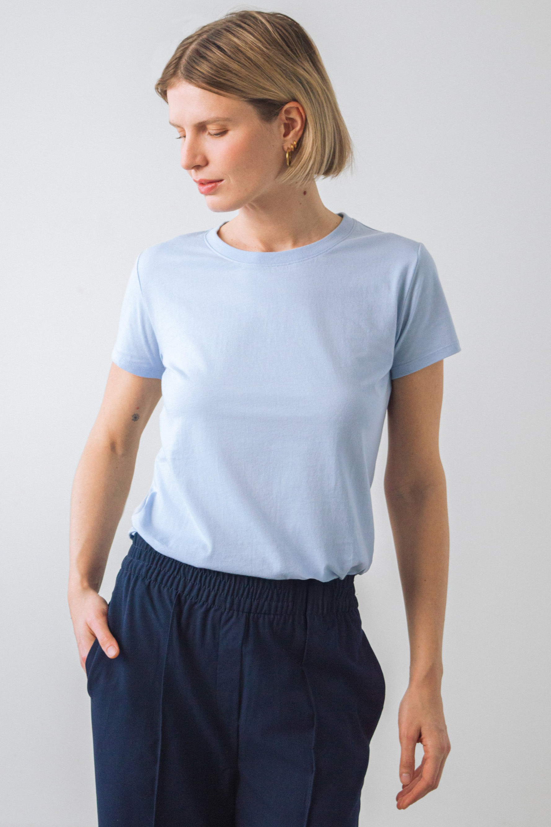Honest Basics womens vegan T-Shirt Classic Ice