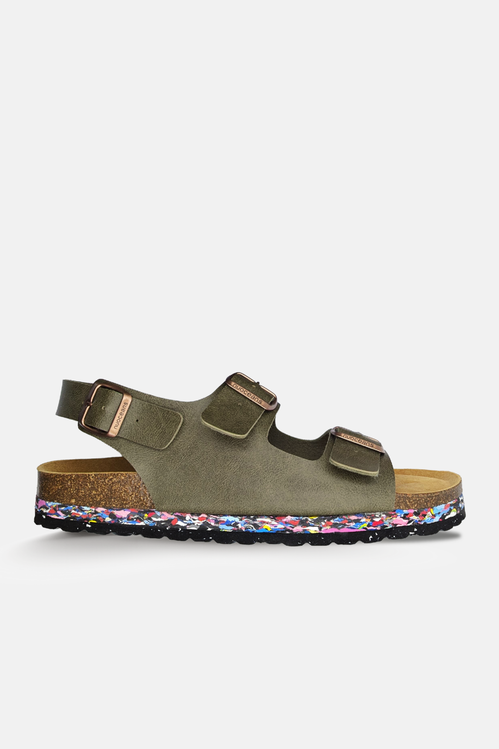 Nuoceans Herren vegan Sandalen Mossy Khaki