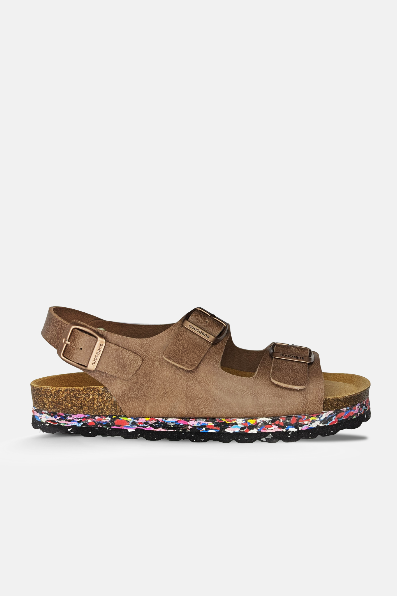 Nuoceans Herren vegan Sandalen Hazel Braun