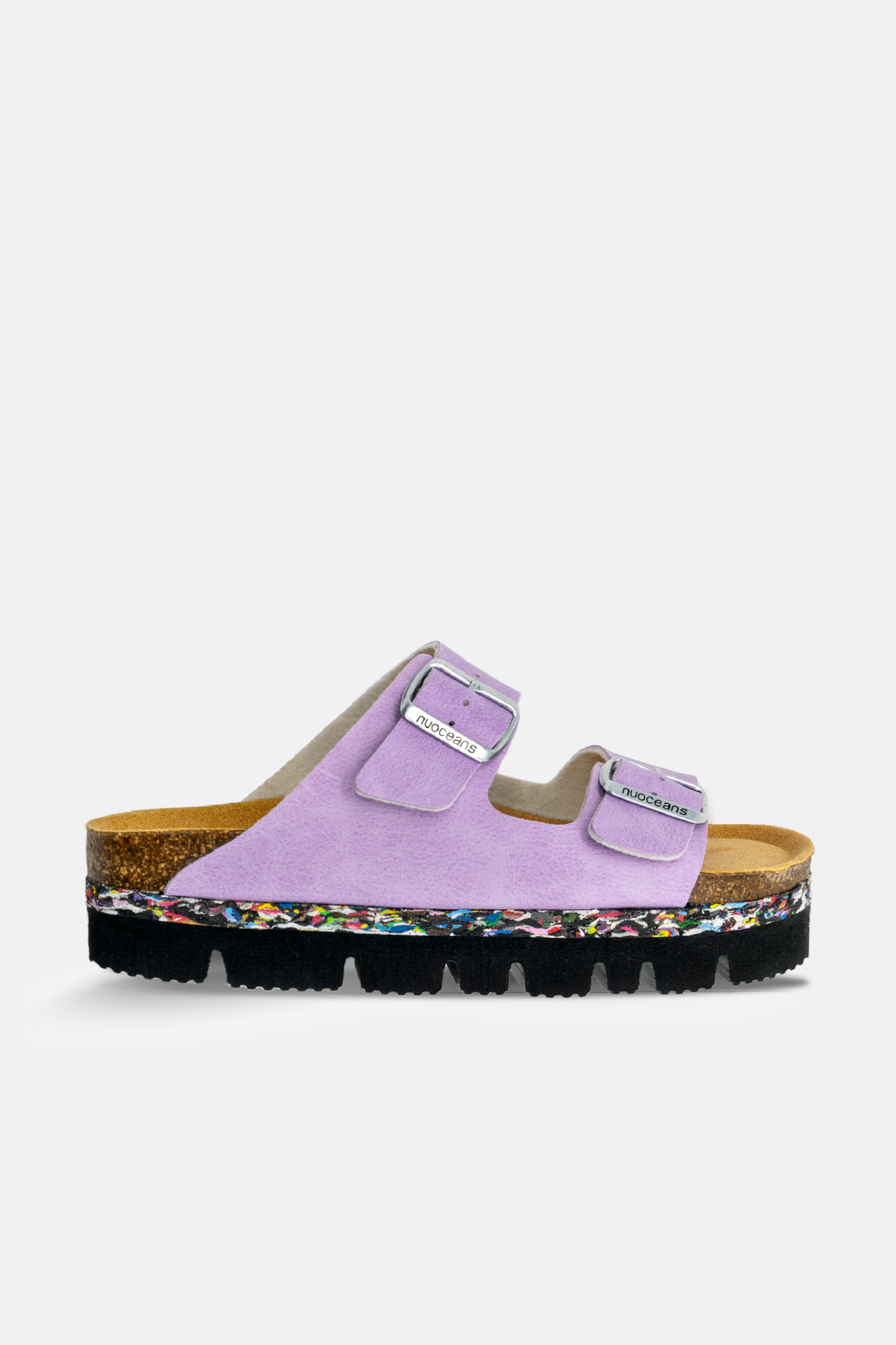 Nuoceans Damen vegan Sandalen Lila Hellviolett