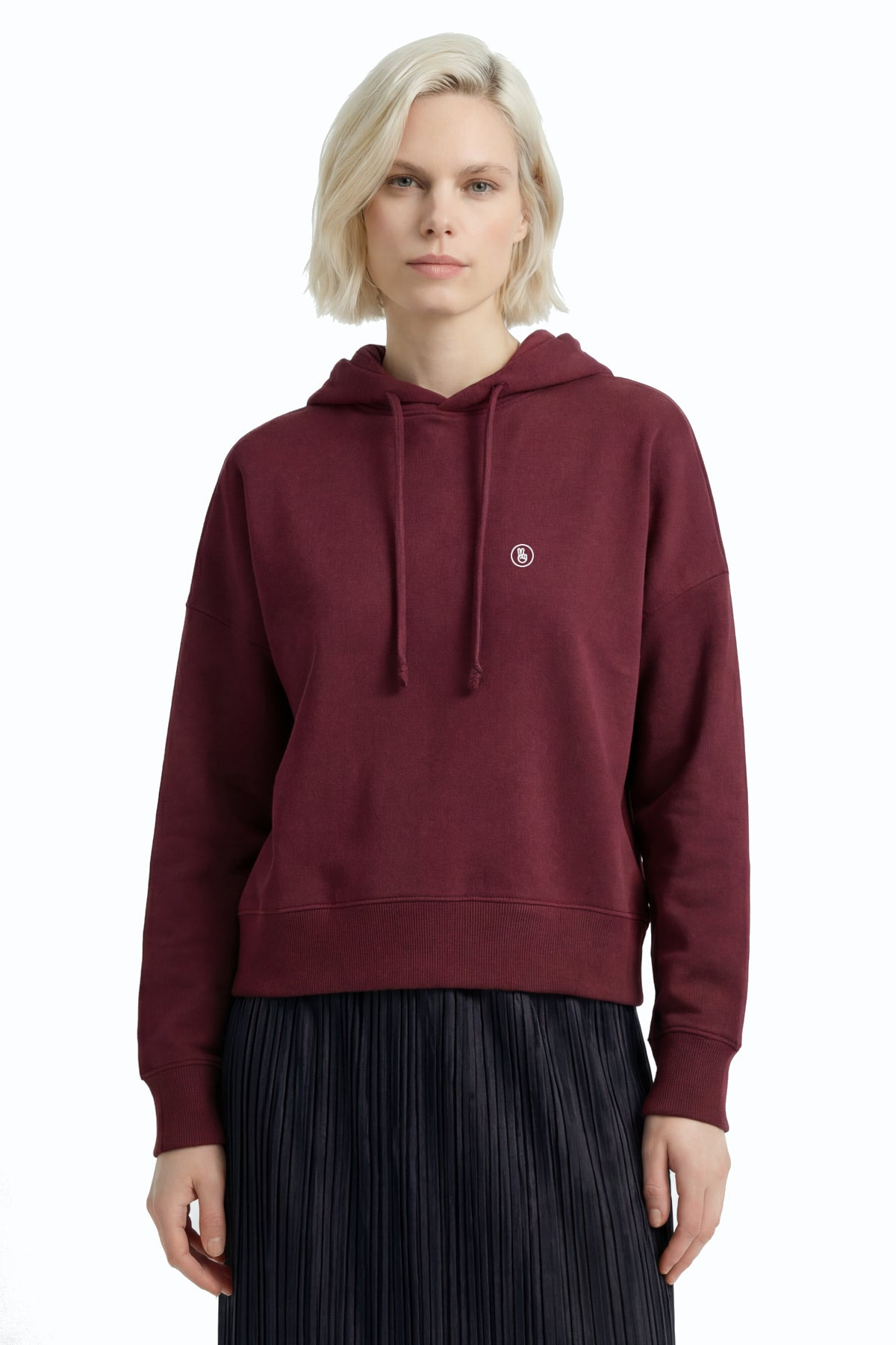 HAFENDIEB Damen vegan Hoodie Damen Peace Burgundy