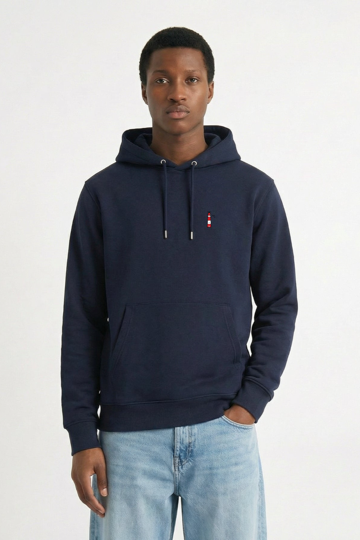 HAFENDIEB Herren vegan Hoodie Herren Leuchtturm Navy