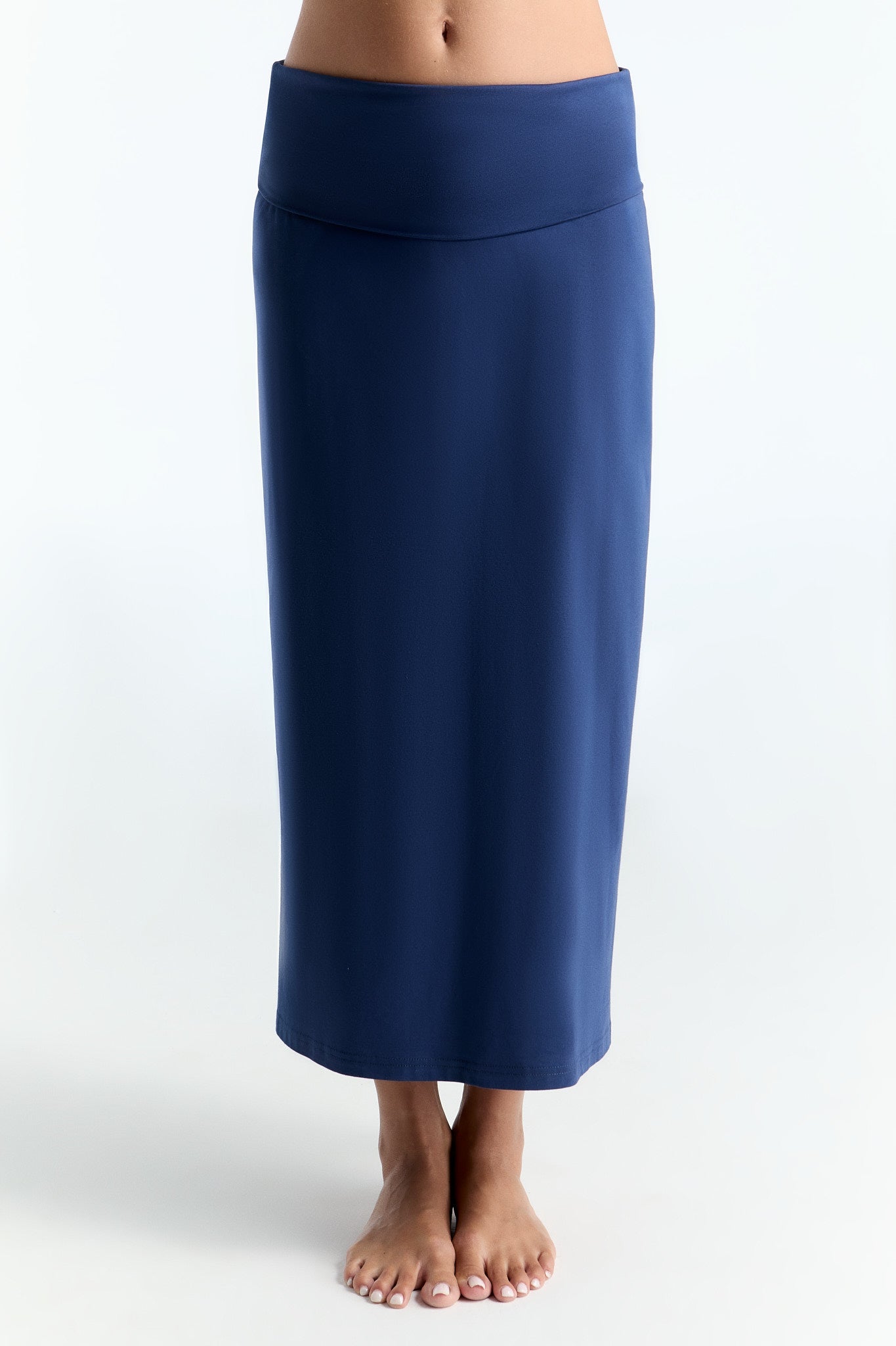 Leela Cotton womens vegan Maxi Skirt Admiral Blue