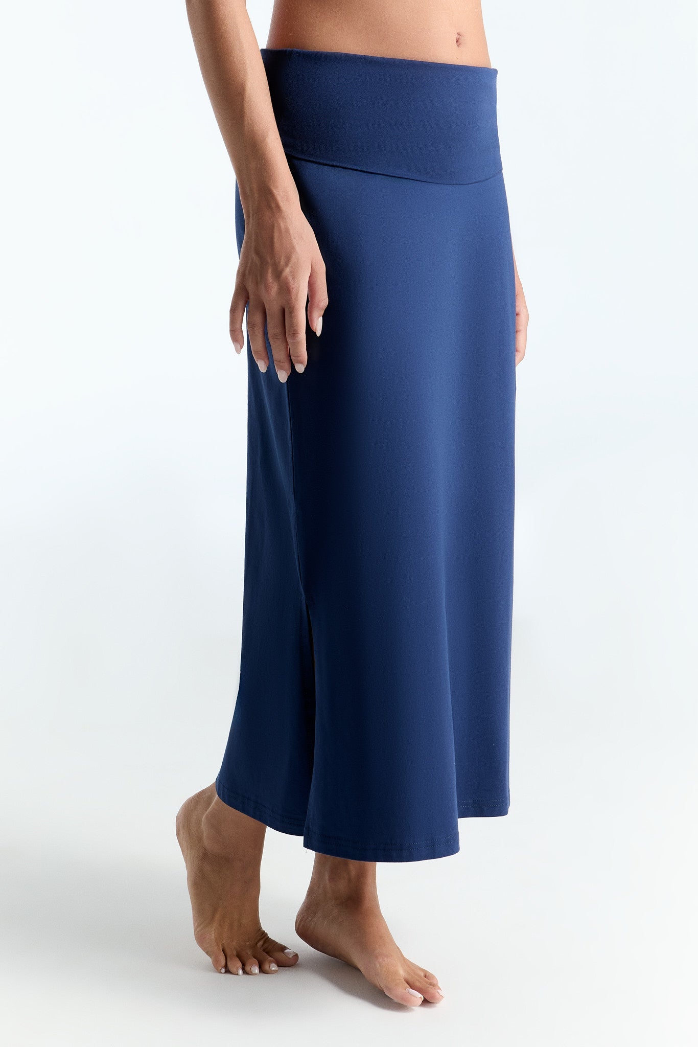 Leela Cotton womens vegan Maxi Skirt Admiral Blue