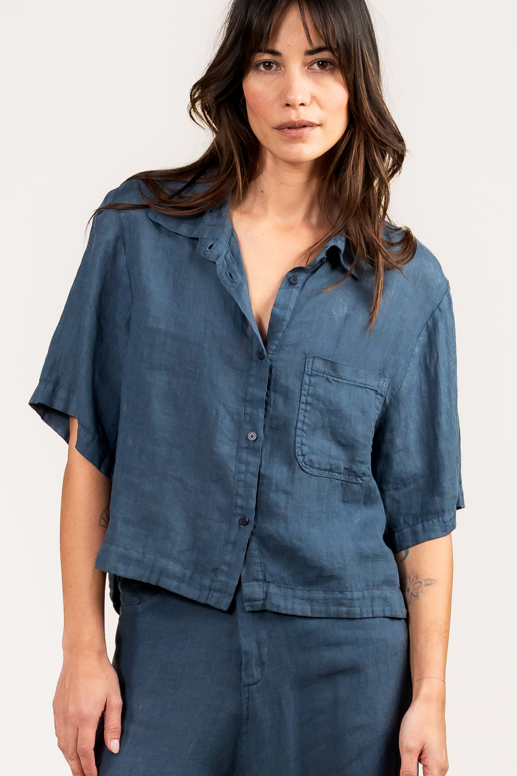 Image of Kuyichi dames vegan Shirt Liv Vintage Grijs