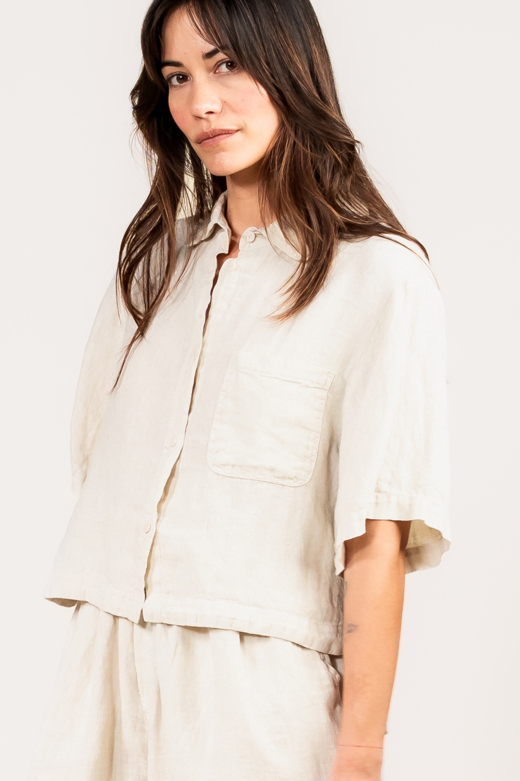 Kuyichi womens vegan Shirt Liv Oatmeal