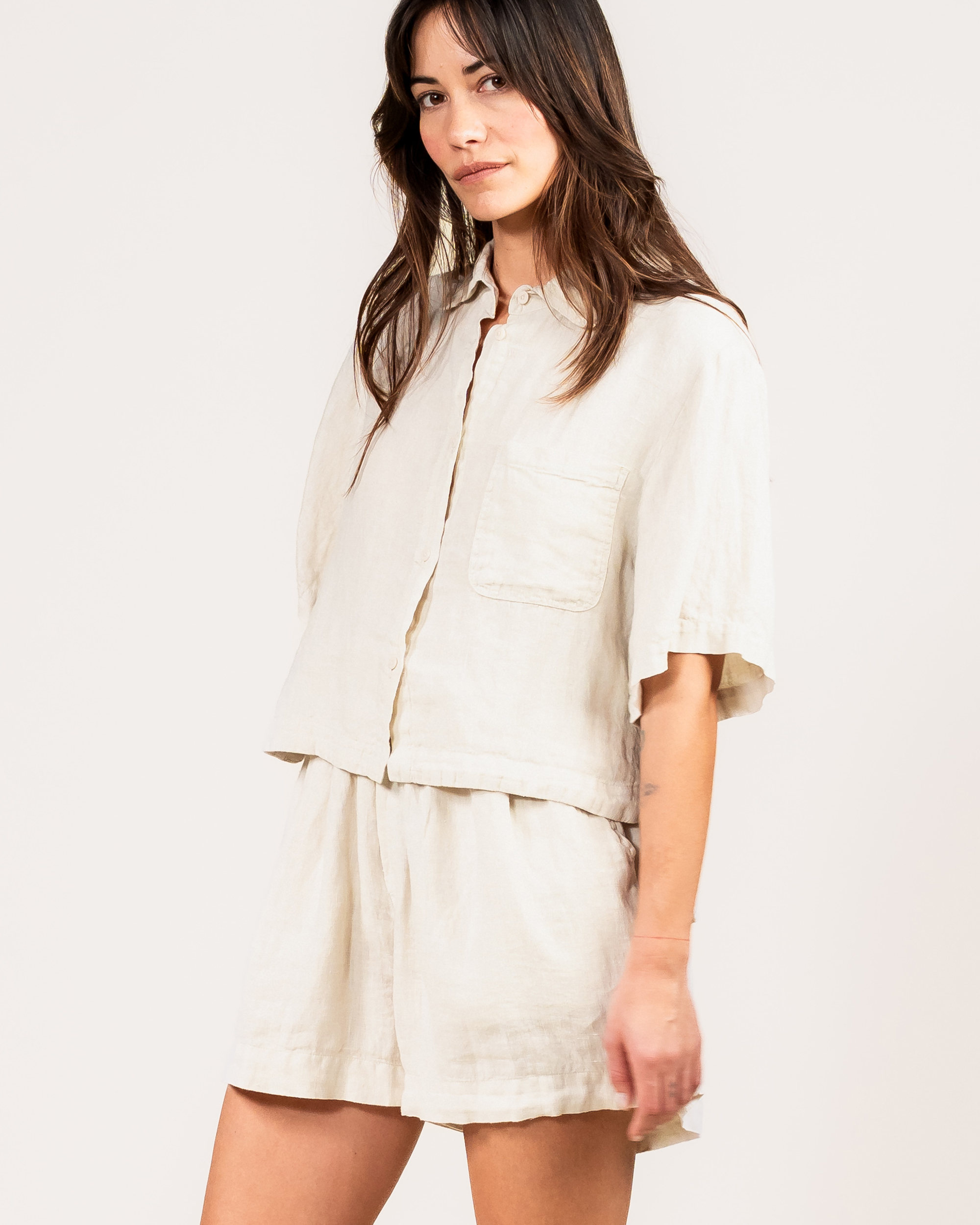 Kuyichi womens vegan Shirt Liv Oatmeal