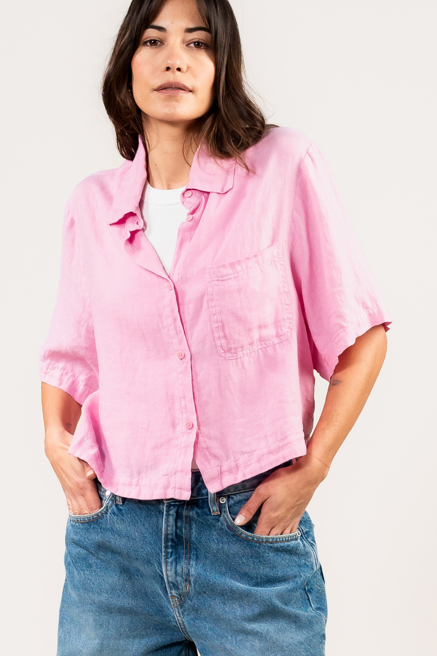 Kuyichi womens vegan Shirt Liv Dusty Pink