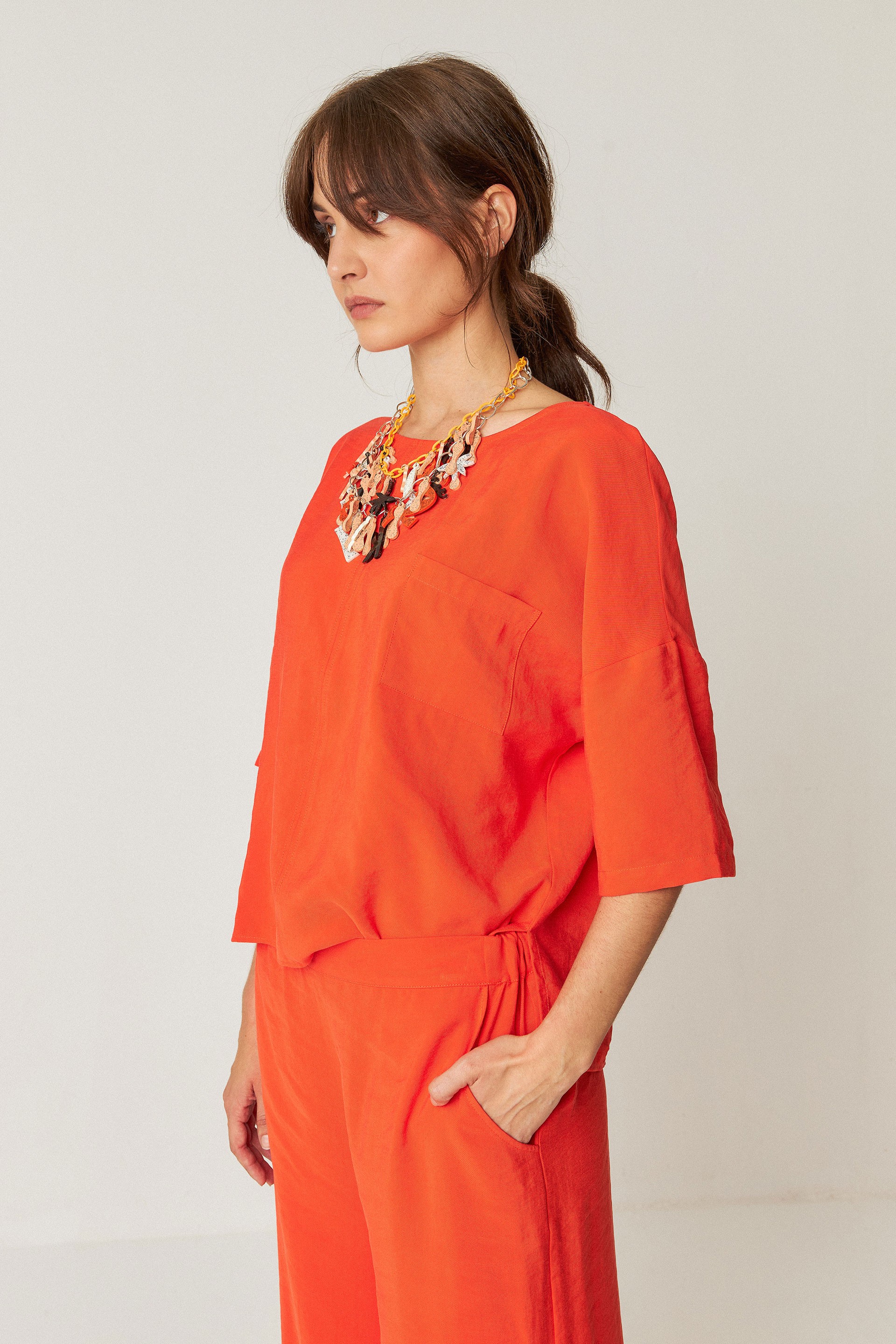 SKFK Damen vegan Bluse Maitia Rot