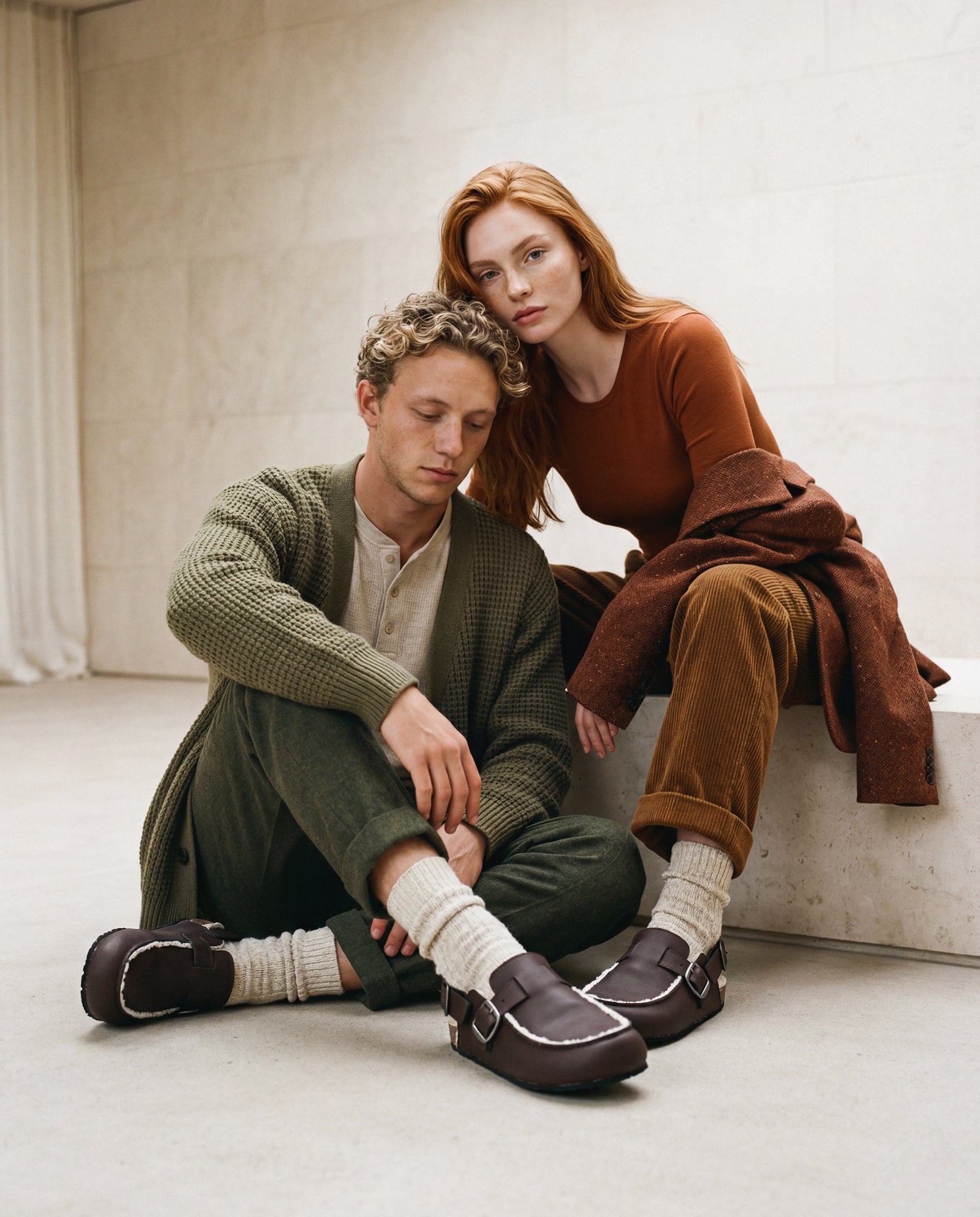 NAE men vegan Clogs Medan Brown