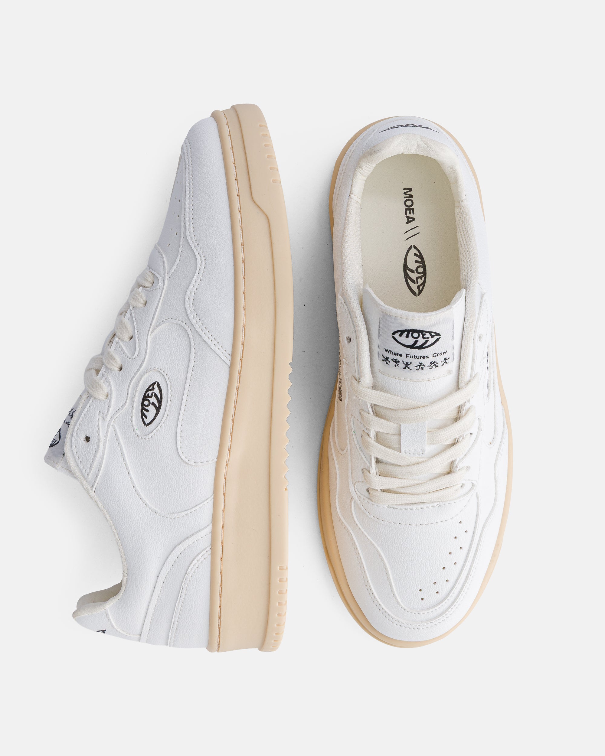 MoEa men vegan Sneakers Canyon White