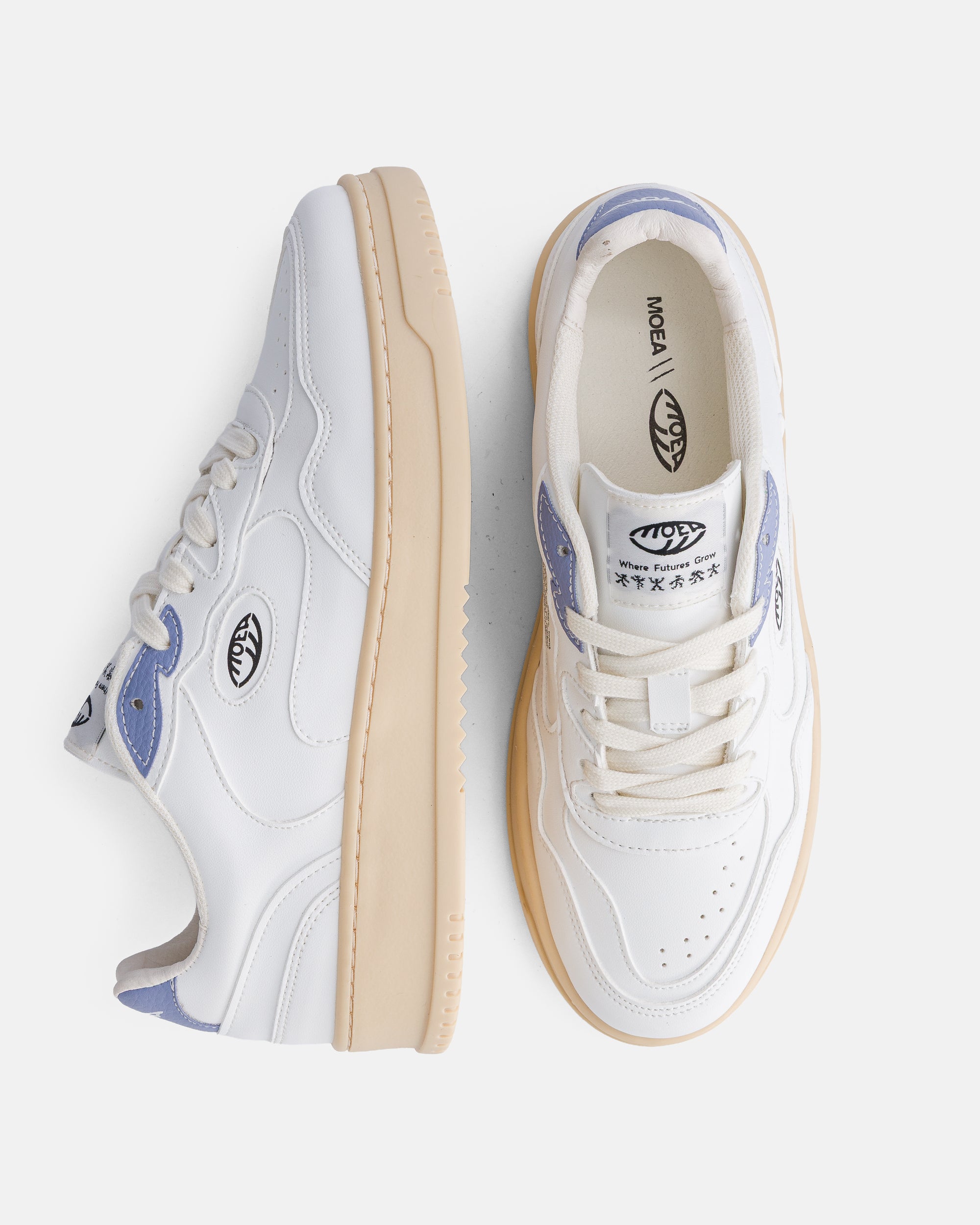 MoEa men vegan Sneakers Canyon White/ Lila