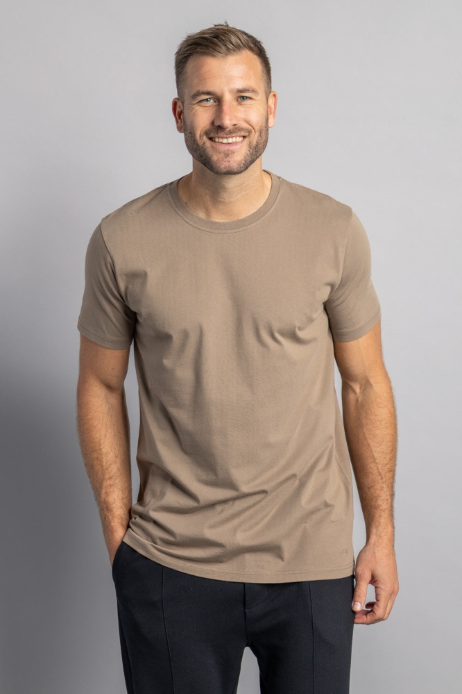 DIRTS men vegan T-Shirt Premium Blank Slim Walnut