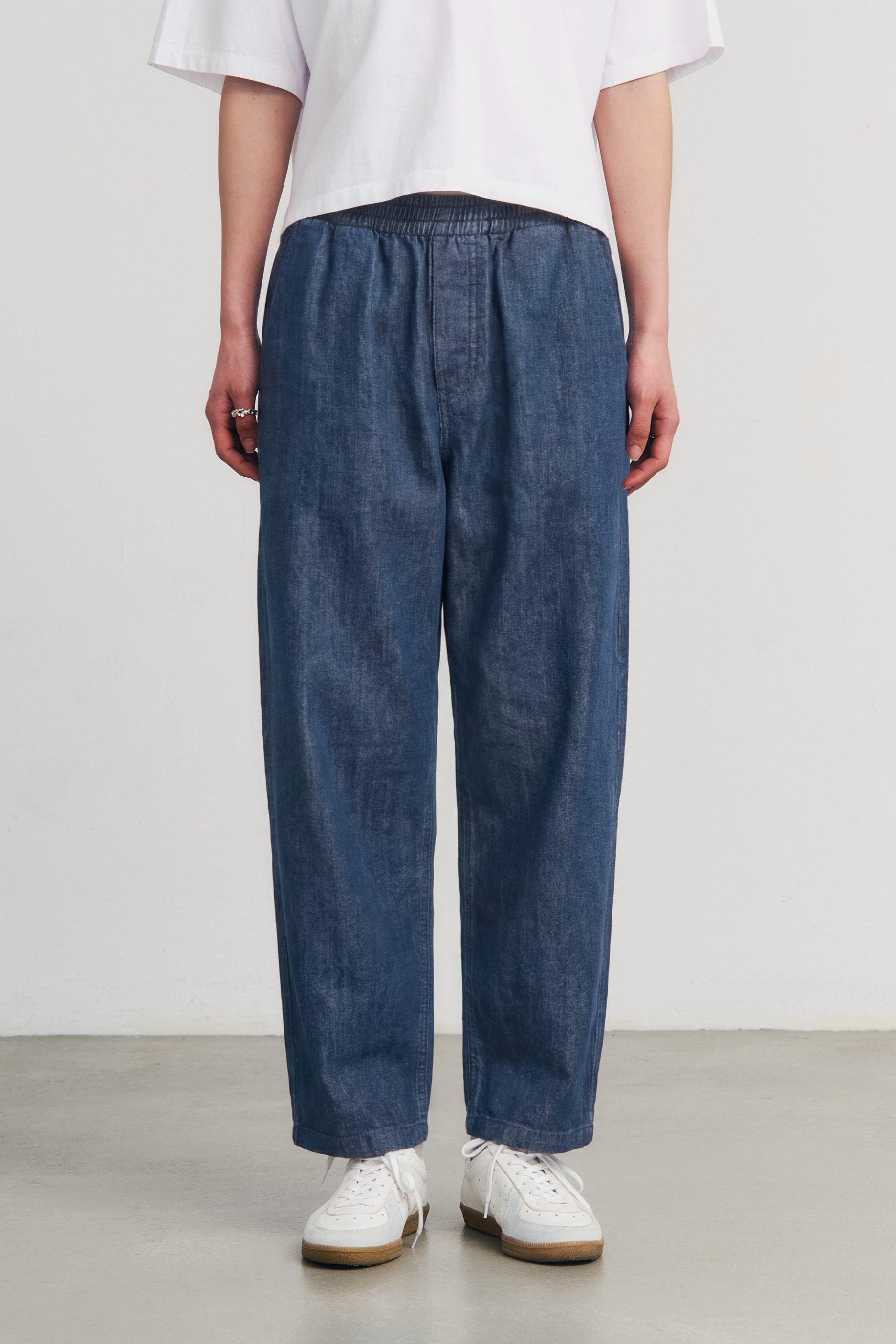 Rotholz Damen vegan Jeans Weites Bein Denim Blau