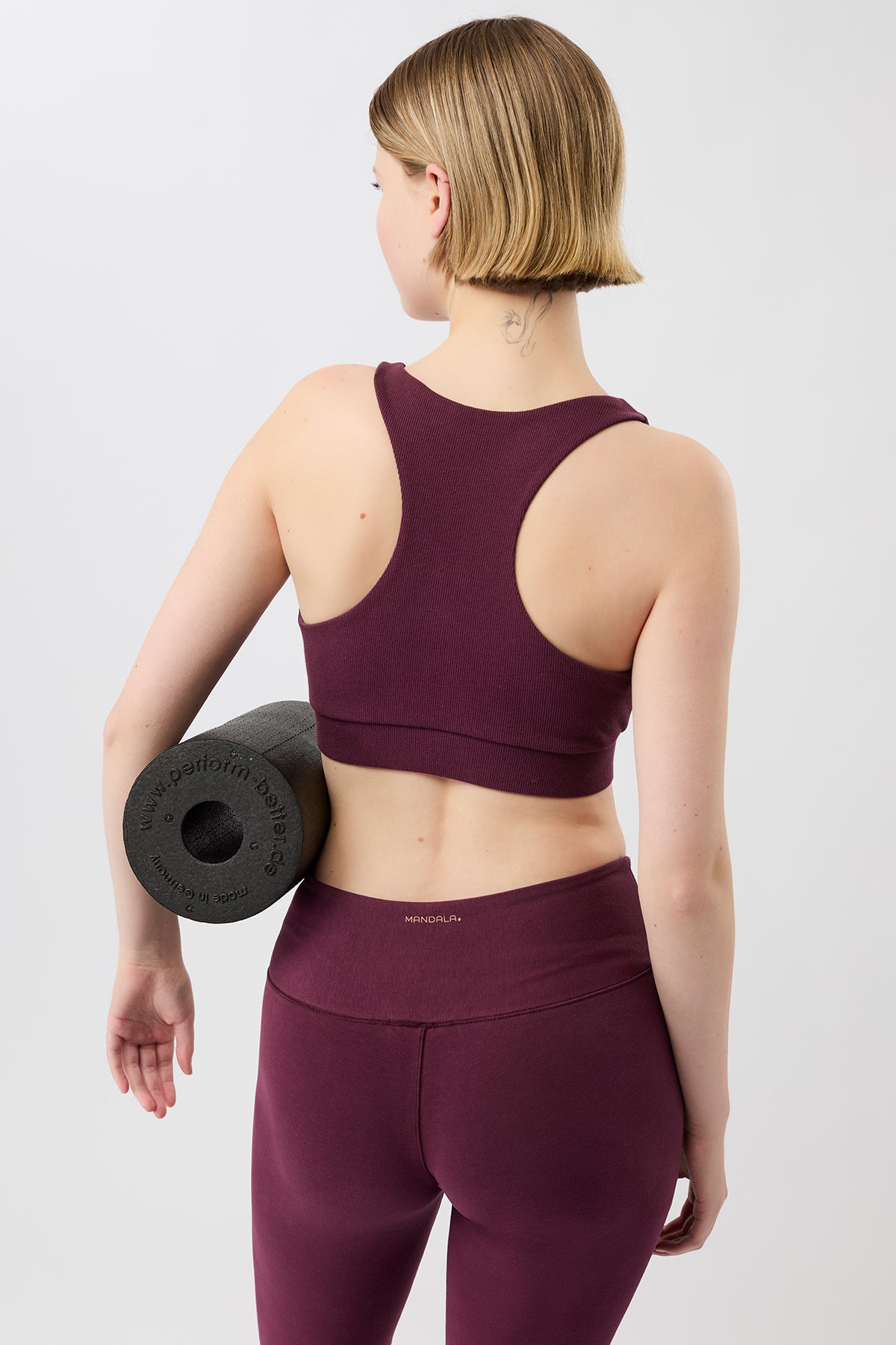 MANDALA womens vegan Sports Bra Rib 2.0 Prism Red