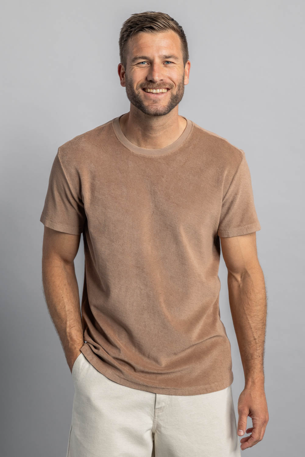 DIRTS Herren vegan T-Shirt Terry Schokoladenmalz