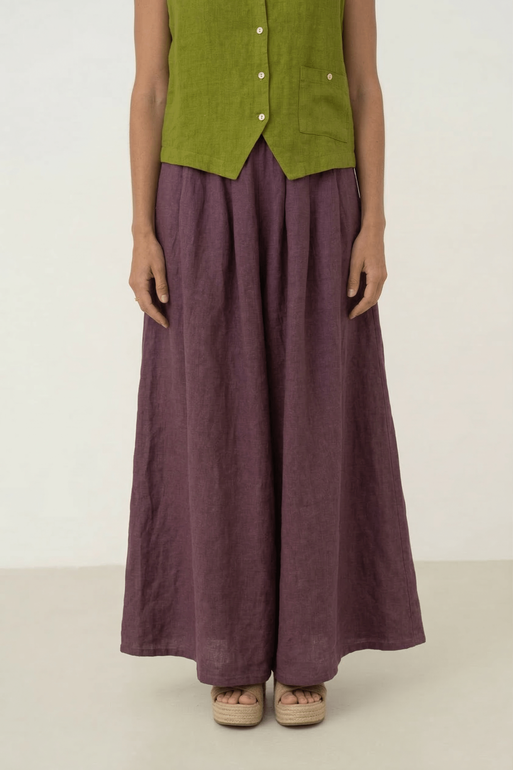 Näz womens vegan Skirt Freya Eggplant