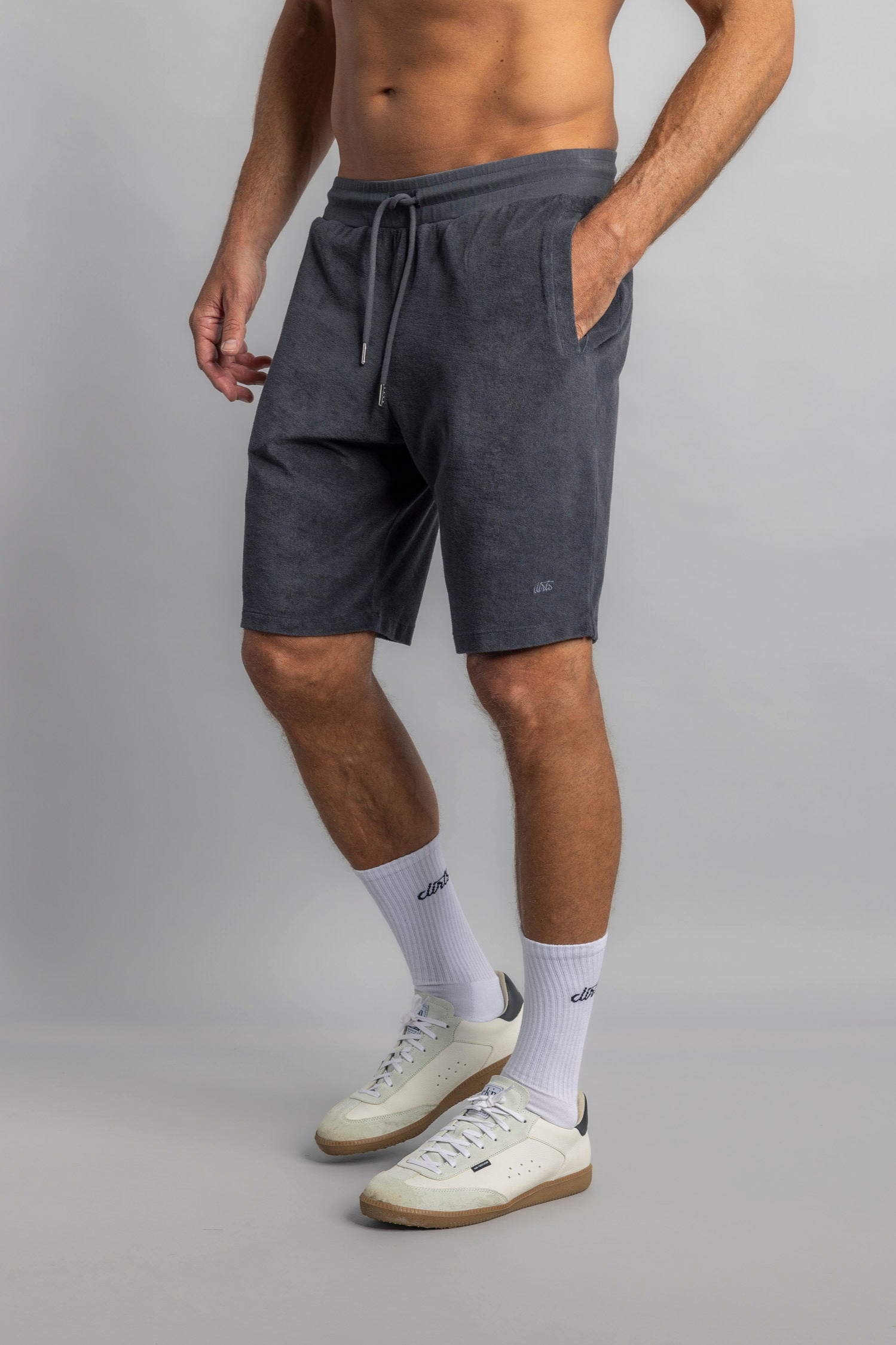 DIRTS men vegan Shorts Terry Charcoal