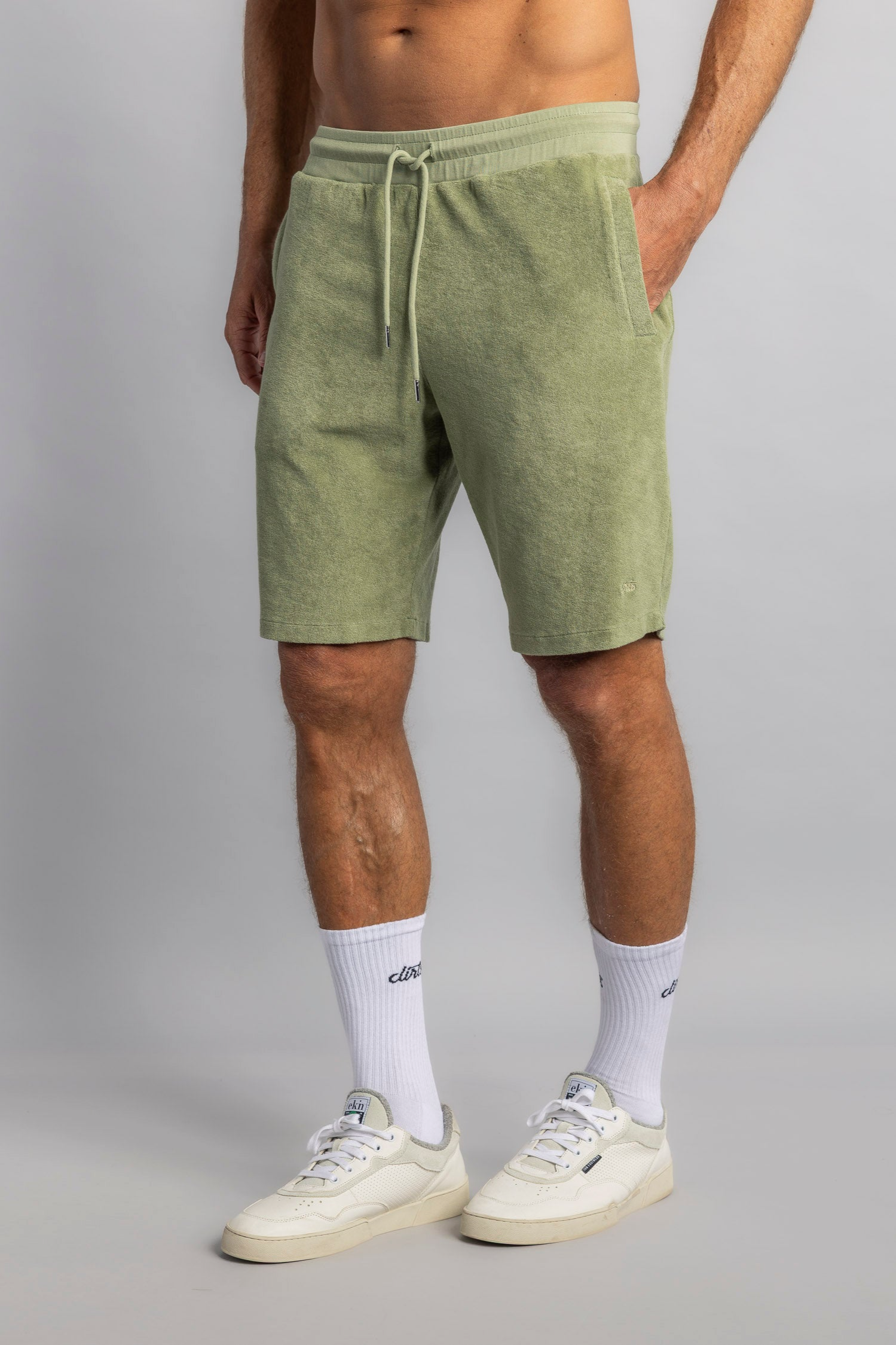 DIRTS men vegan Shorts Terry Sage Green