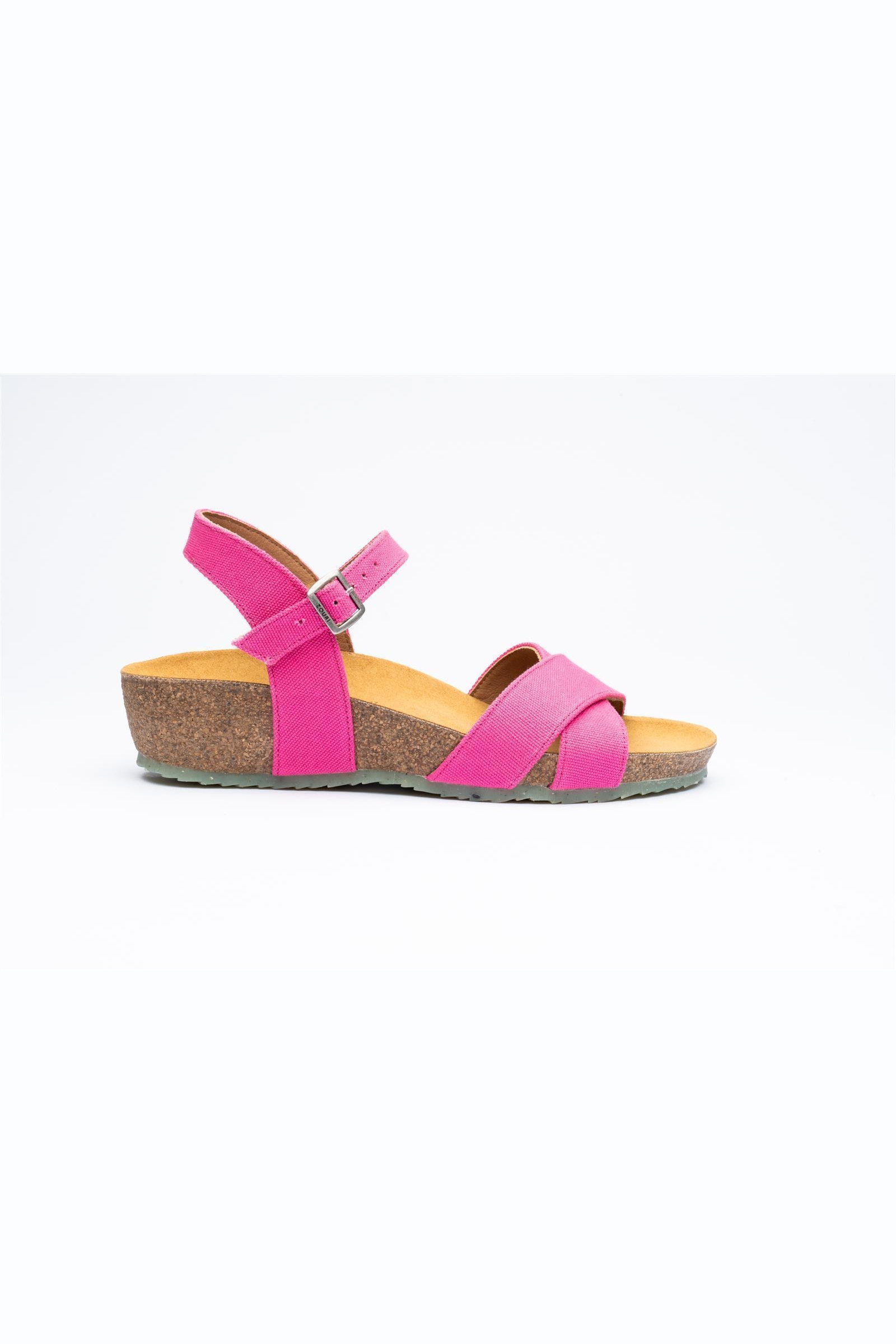 Zouri Damen vegan Sandalen Nature Fuchsia