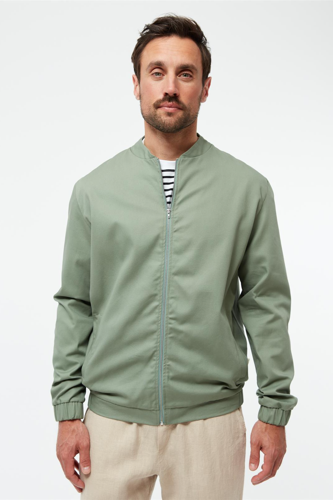 Image of Givn mannen vegan Jas Casper Eucalyptusgroen