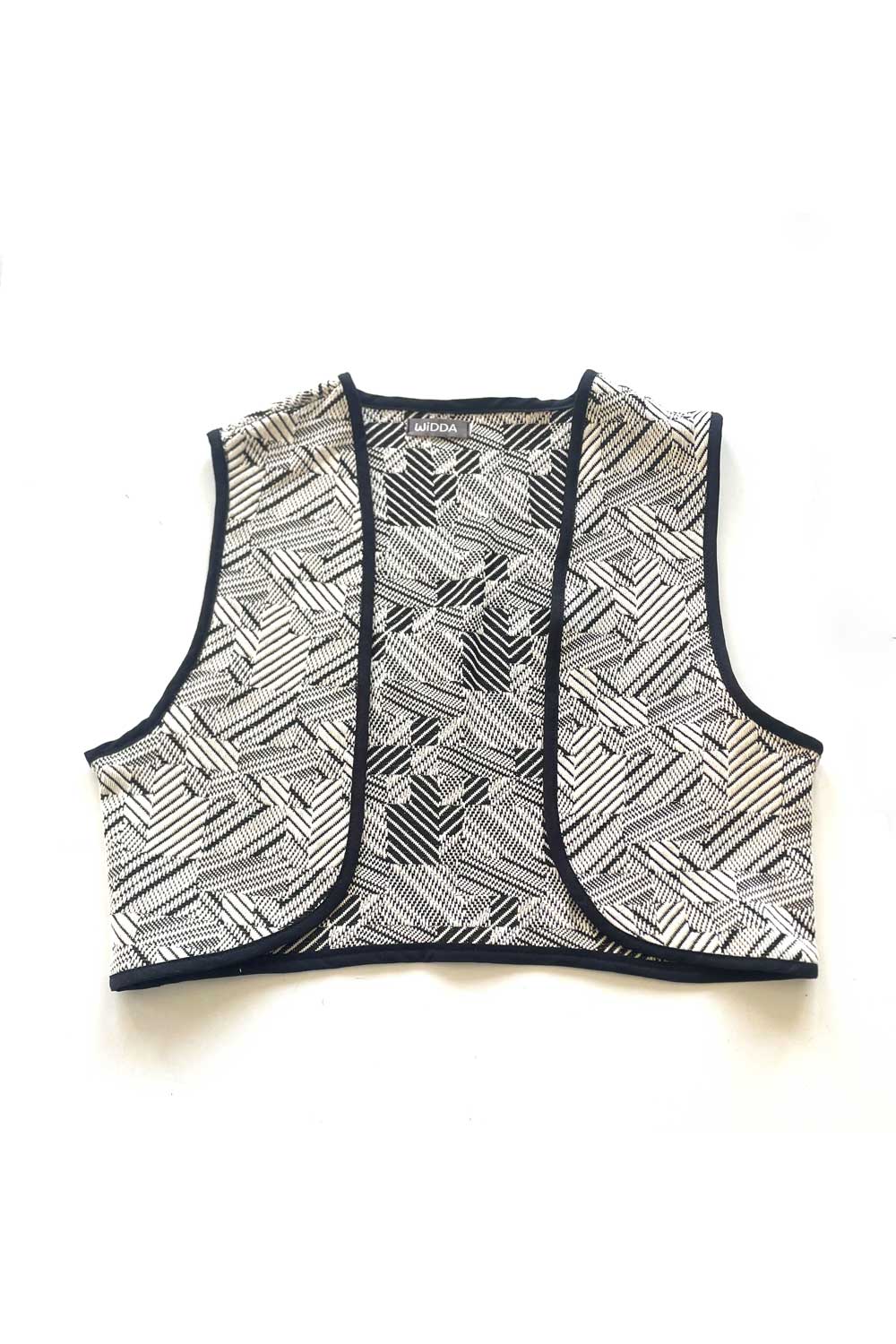 Widda womens vegan Vest Mia Black & White