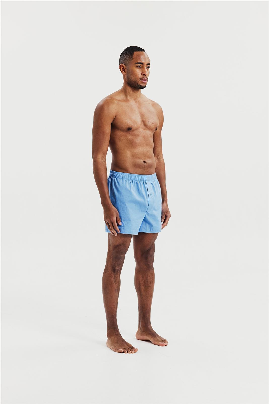 Bread & Boxers men vegan Multipack 2x Boxer Shorts Air Blue