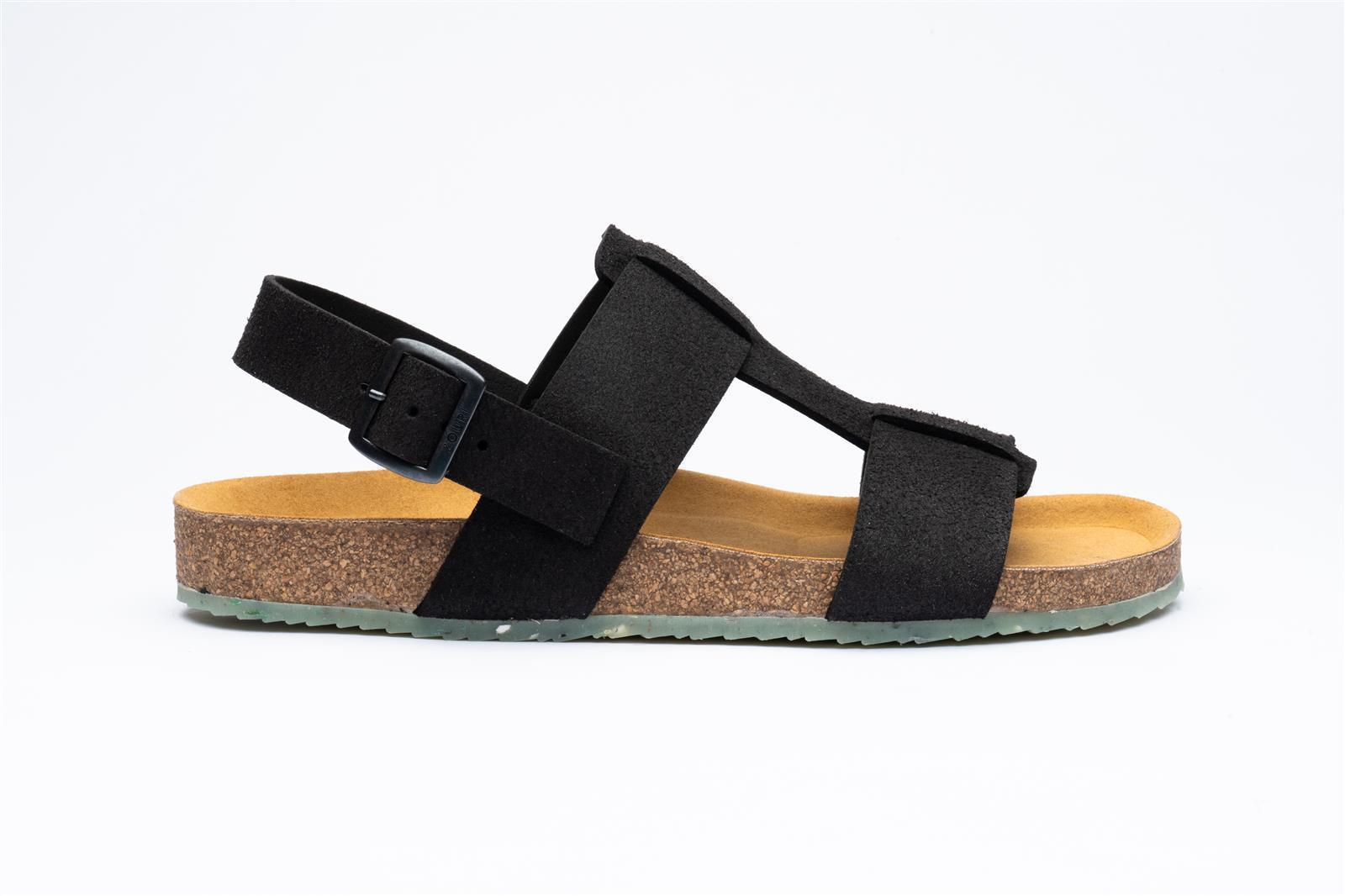 Zouri men vegan Sandals Tree Black