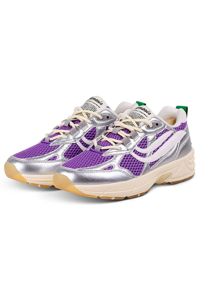 Genesis womens vegan Sneakers G-Eco 99 Multi Silver Lavender Off White
