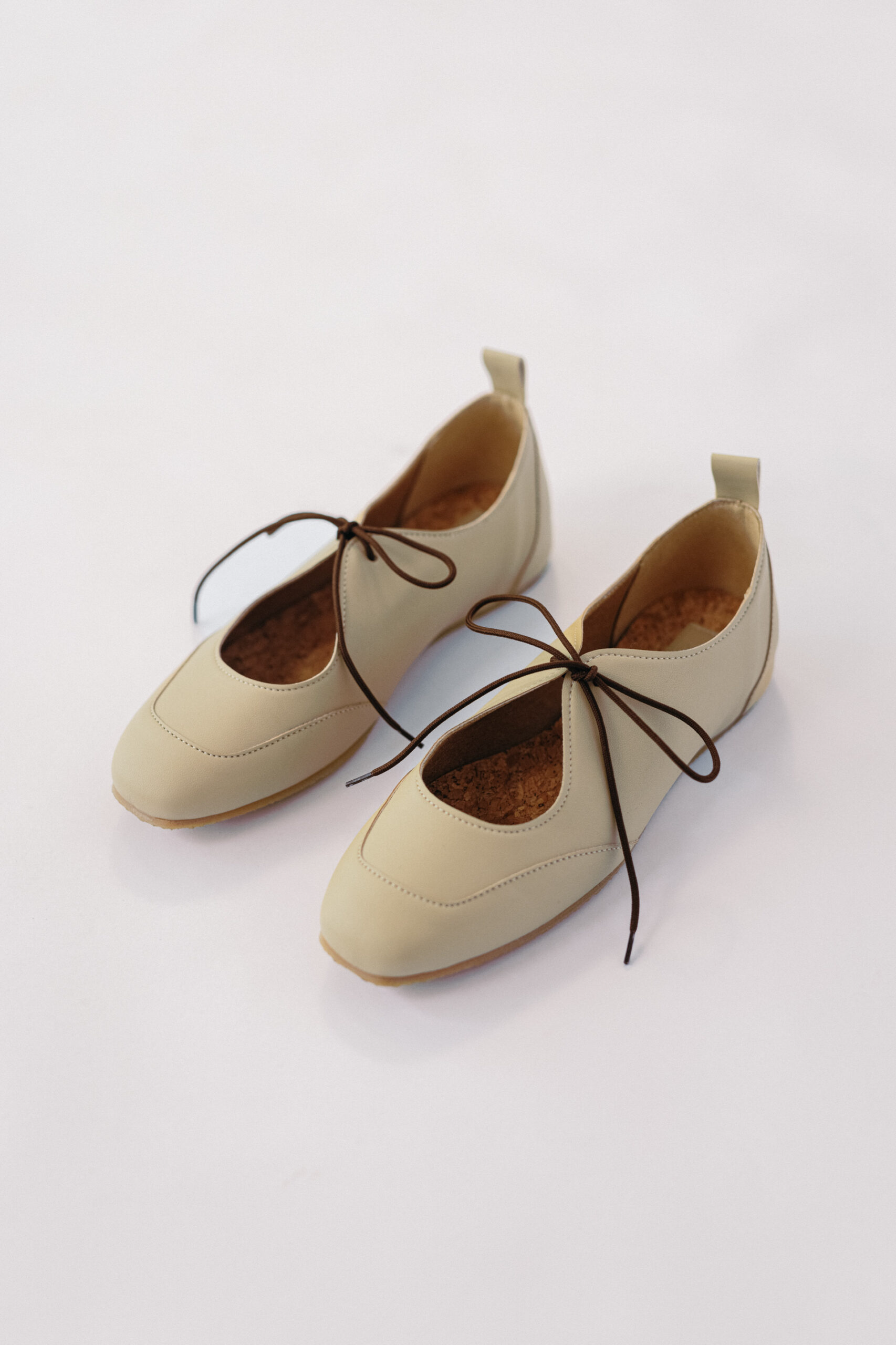 AGAZI Damen vegan Ballerina Flats Louise Nude Beige