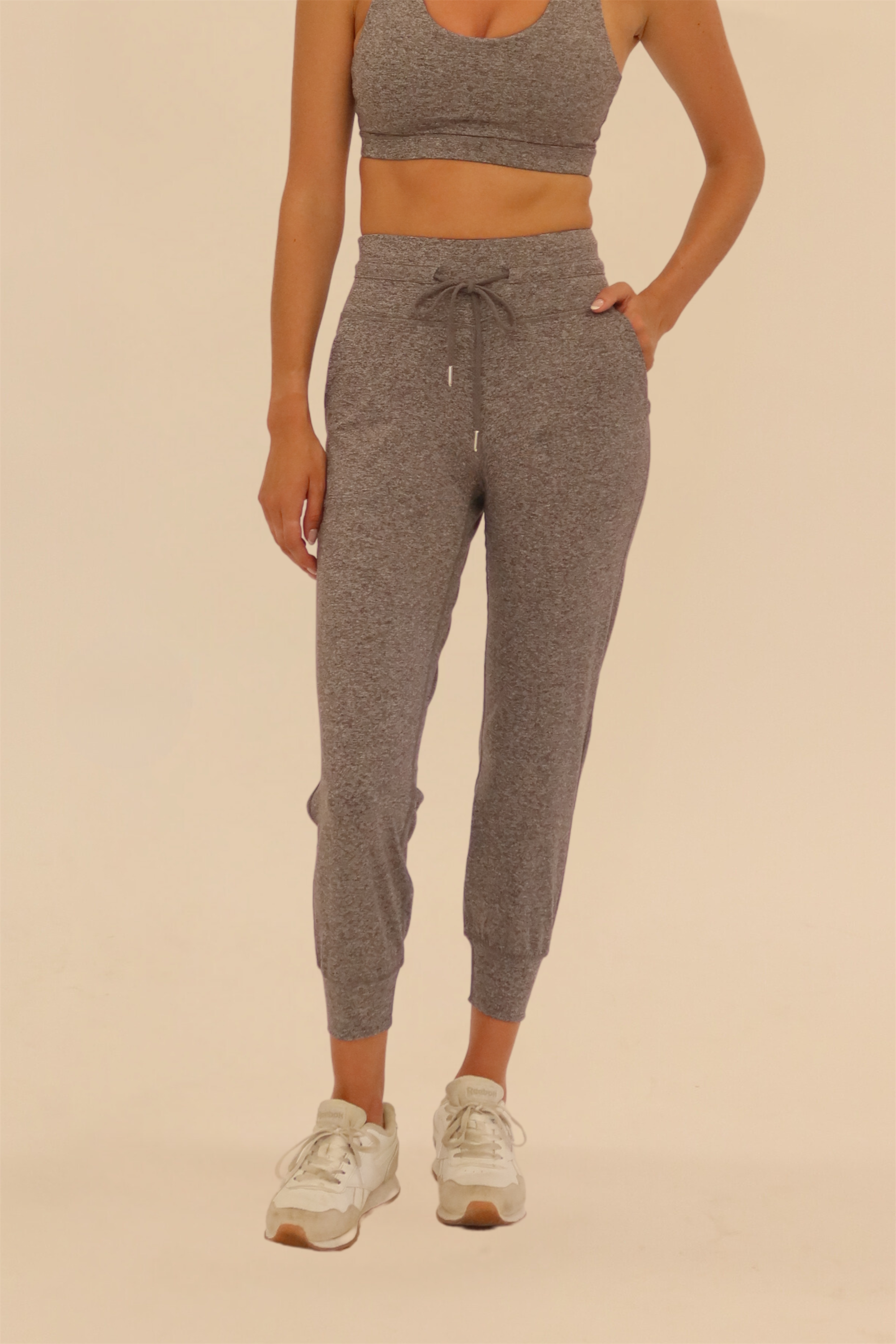 SEAAV Damen vegan Jogginghose Essex Jogger Shark Heather Grey