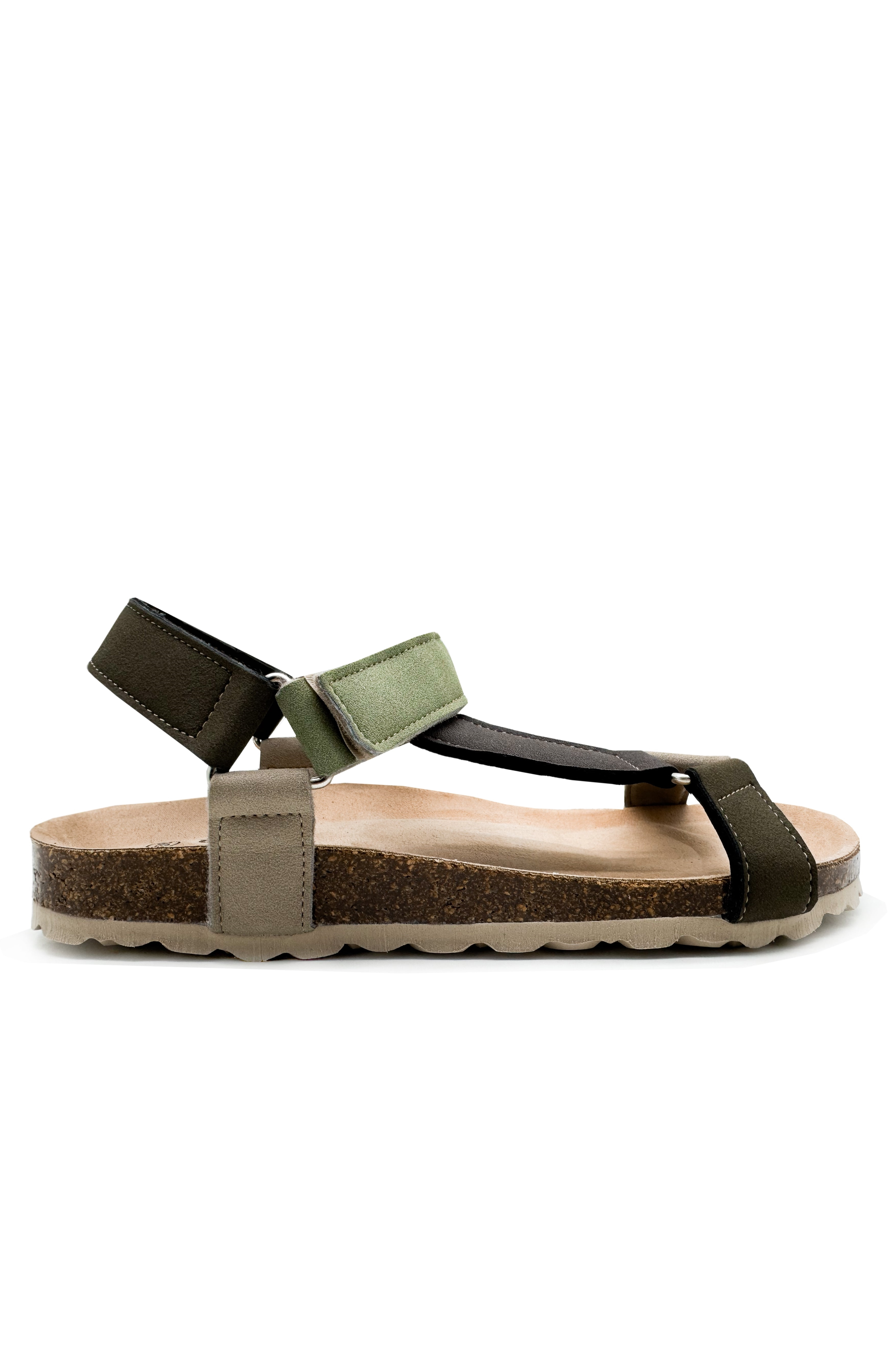 Thies Damen vegan Sandalen Eco Bio Trek Multi Waldgr&Atilde;&frac14;n