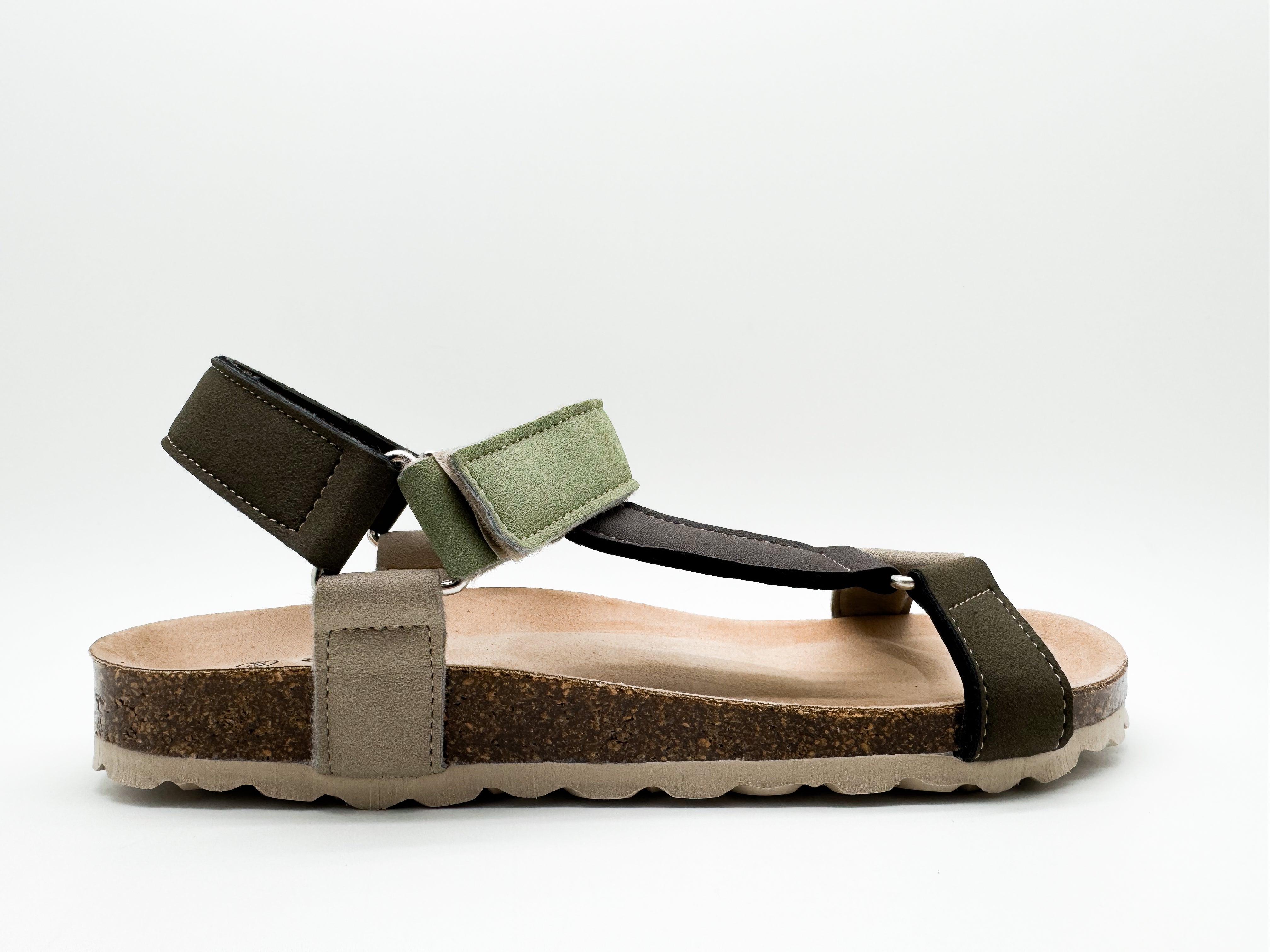 thies womens vegan Sandals Eco Bio Trek Multi Forest Green