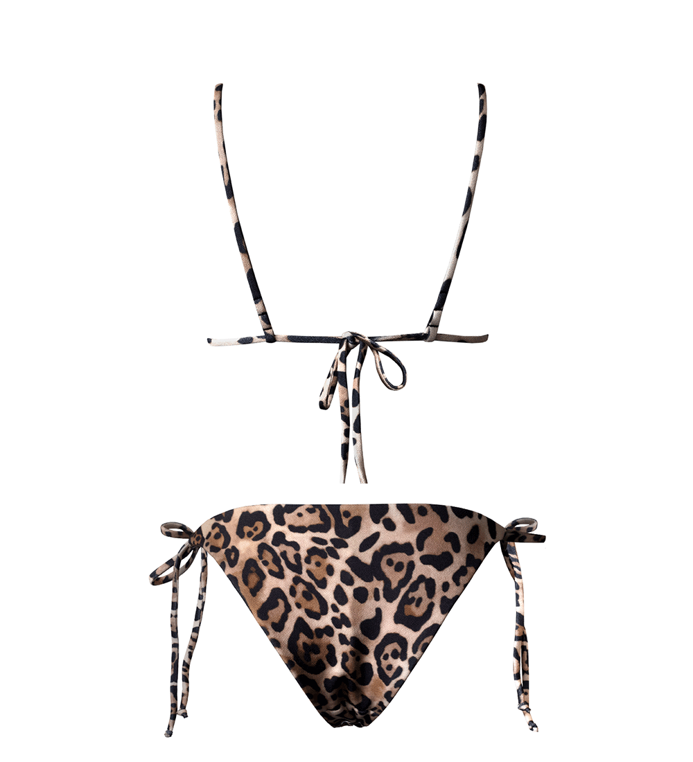 Anekdot womens vegan Bikini Set Olbia Triangle Leopard