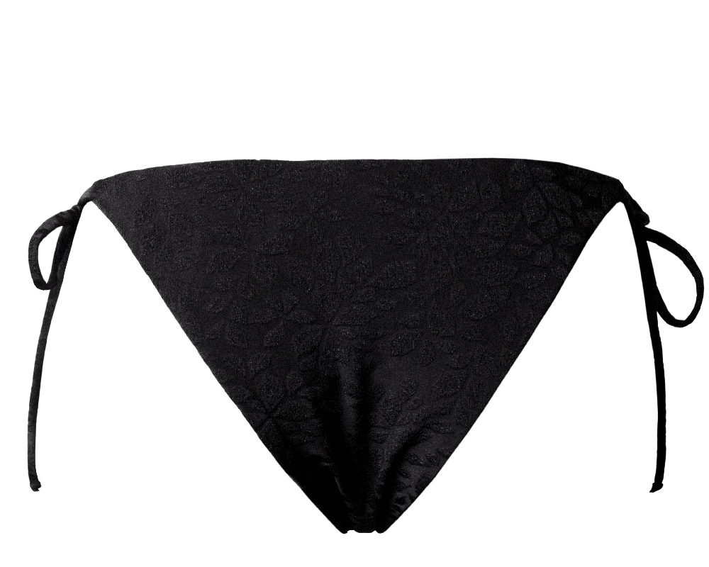 Anekdot womens vegan Bikini Bottom Olbia Black Floral Jacquard