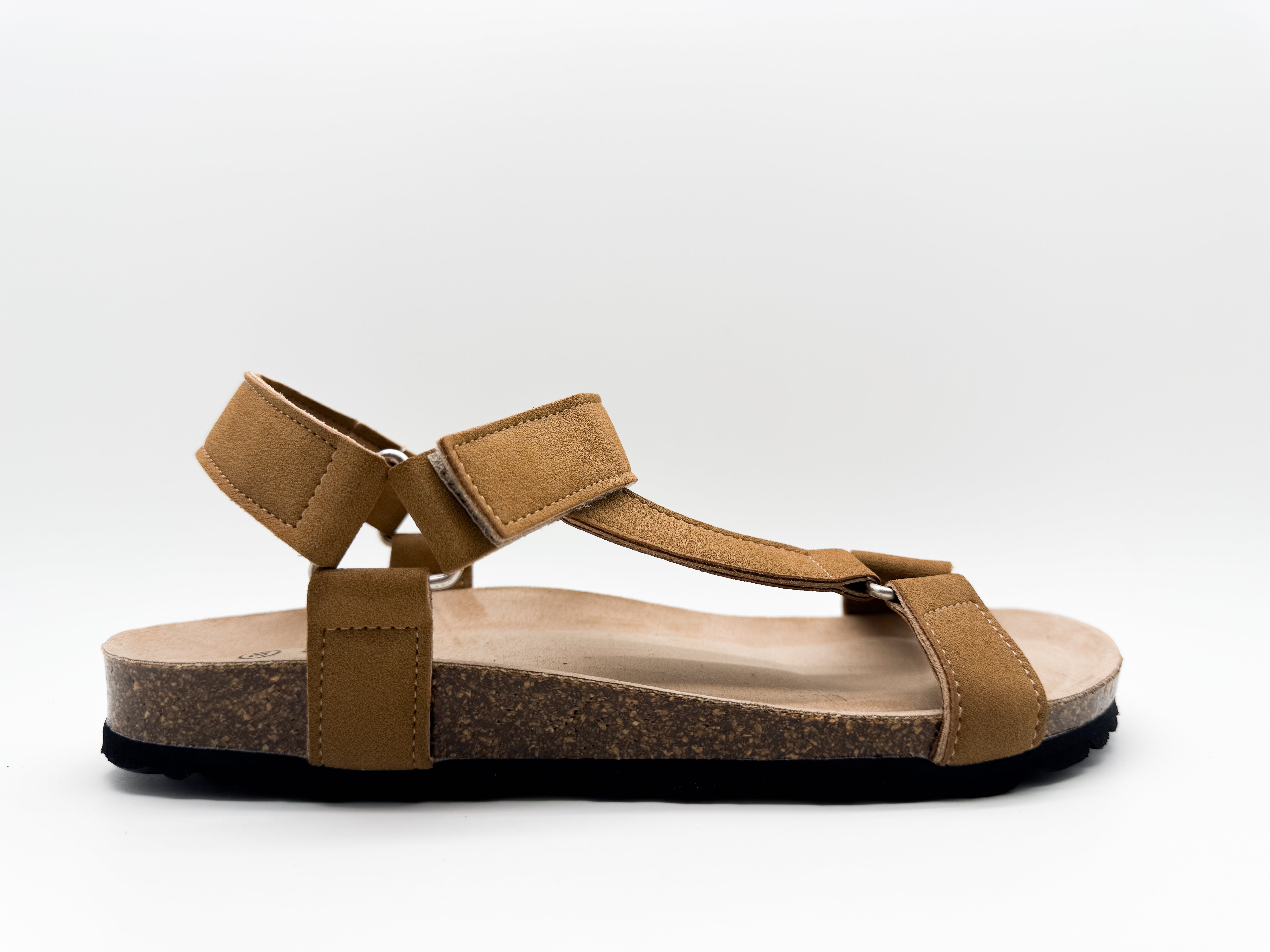 thies men vegan Sandals Eco Bio Trek Cognac Brown