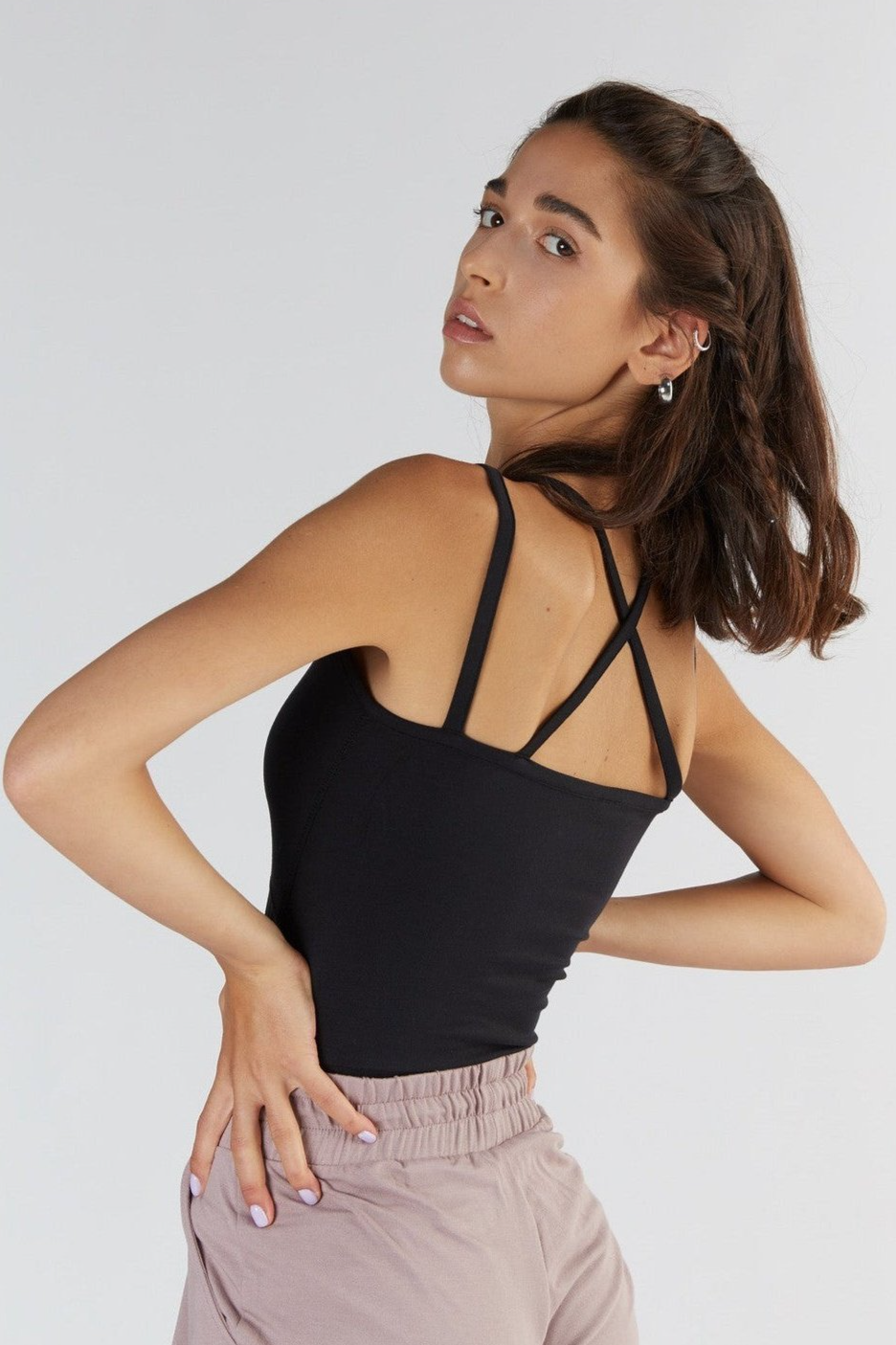 True North womens vegan Top Spaghetti Strap Black
