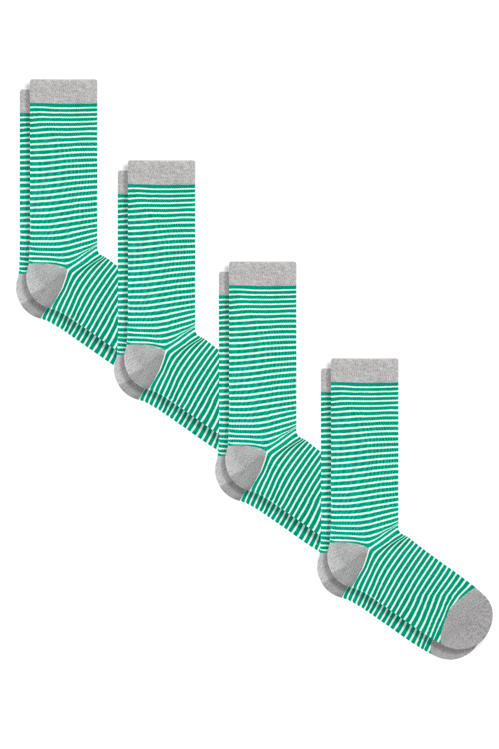 Albero Natur womens vegan Multipack 4x Socks Green/ Natural