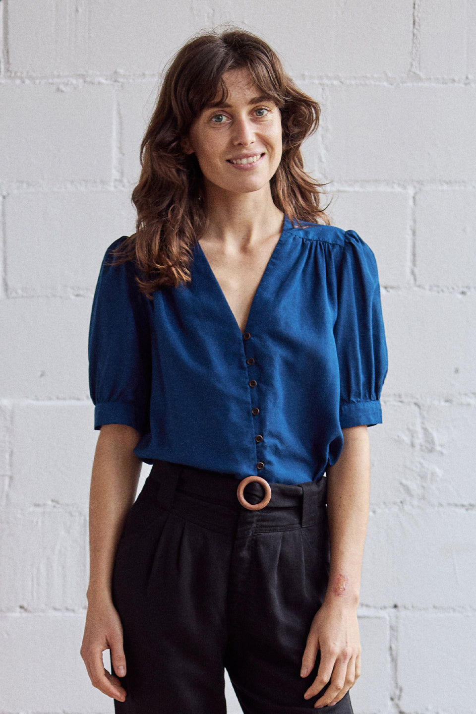 TWOTHIRDS womens vegan Shirt Aguijan Bright Blue