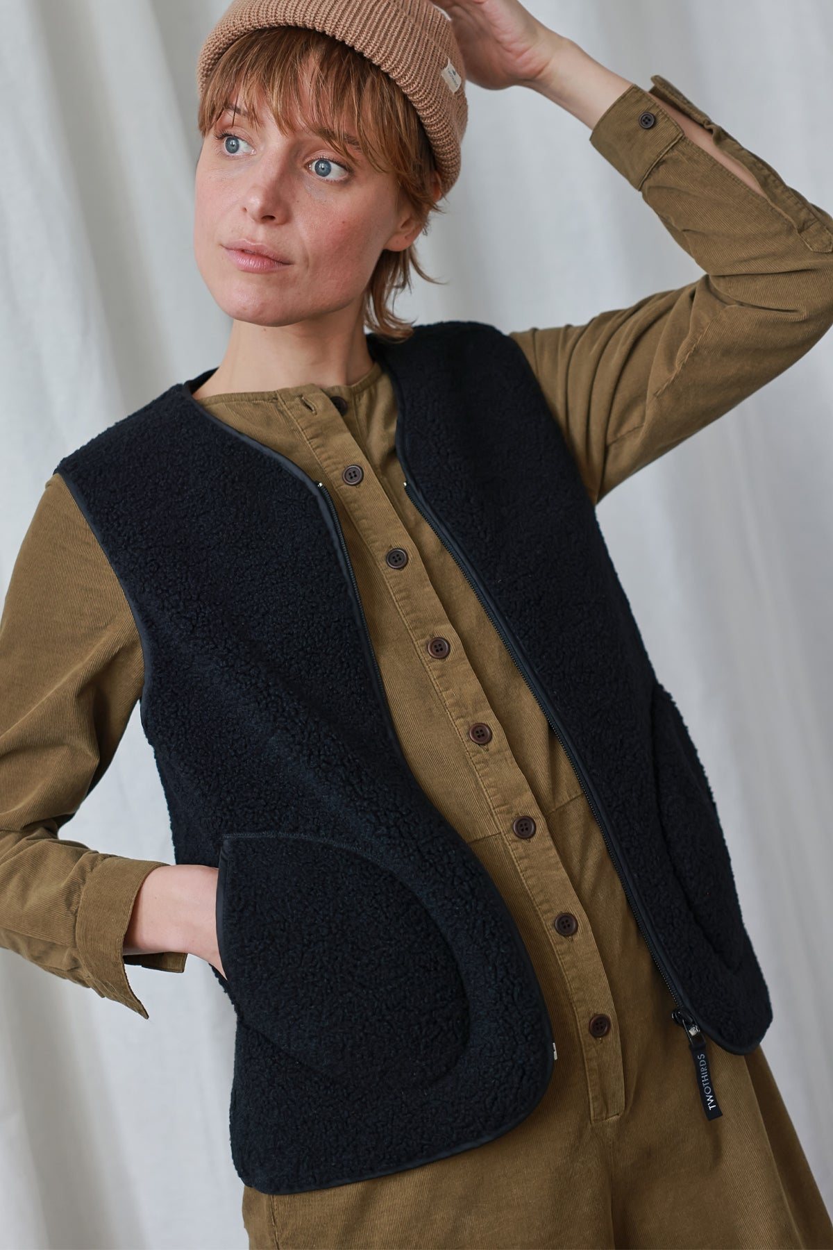TWOTHIRDS womens vegan Body Warmer Latham Black