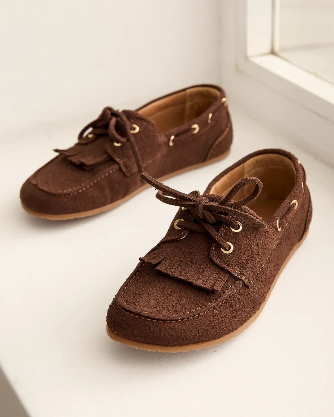 Clotsy womens vegan Loafers Marcela Chocolate Brown